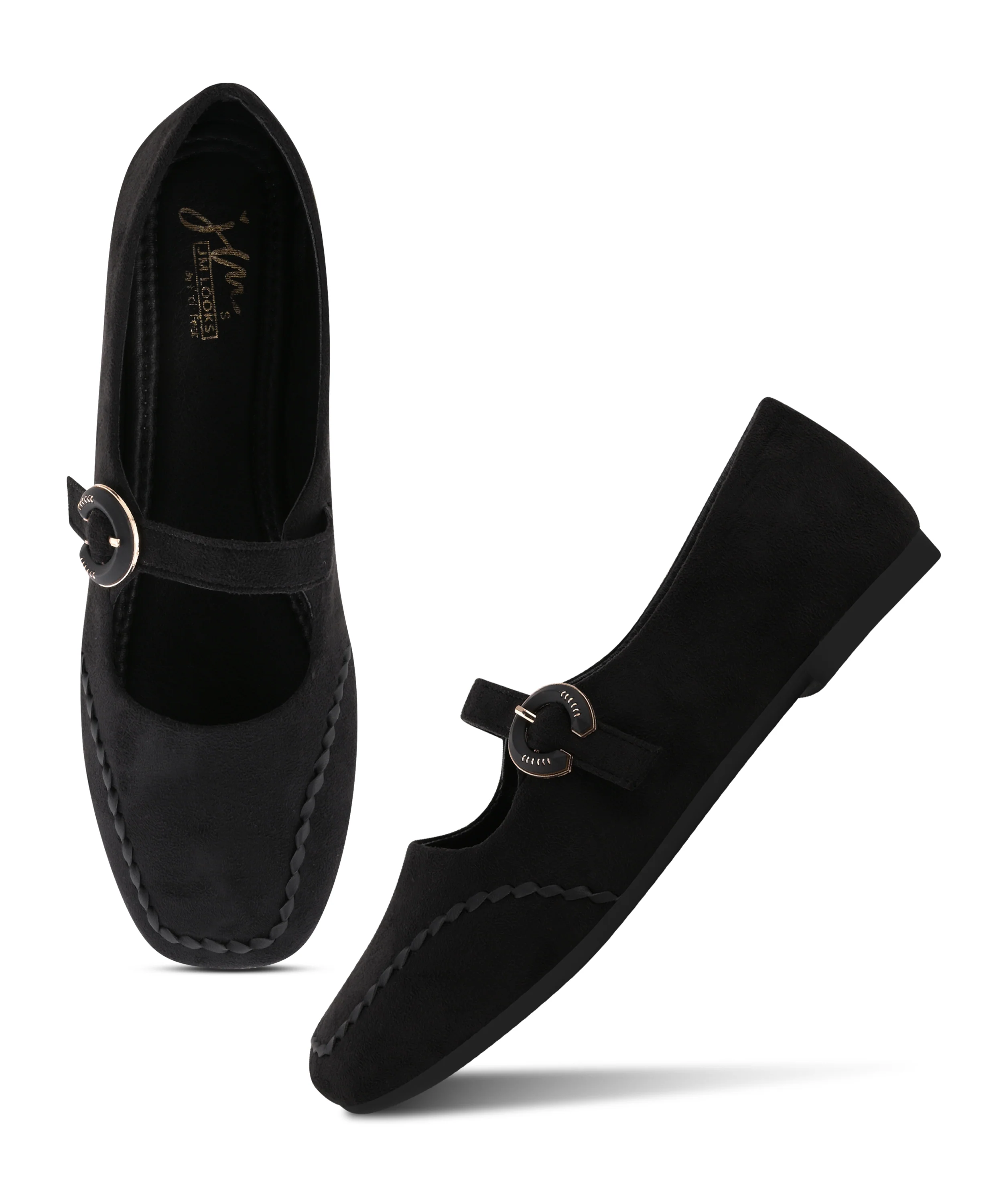 Elegant Suede Strap Comfort Flat - Image 5