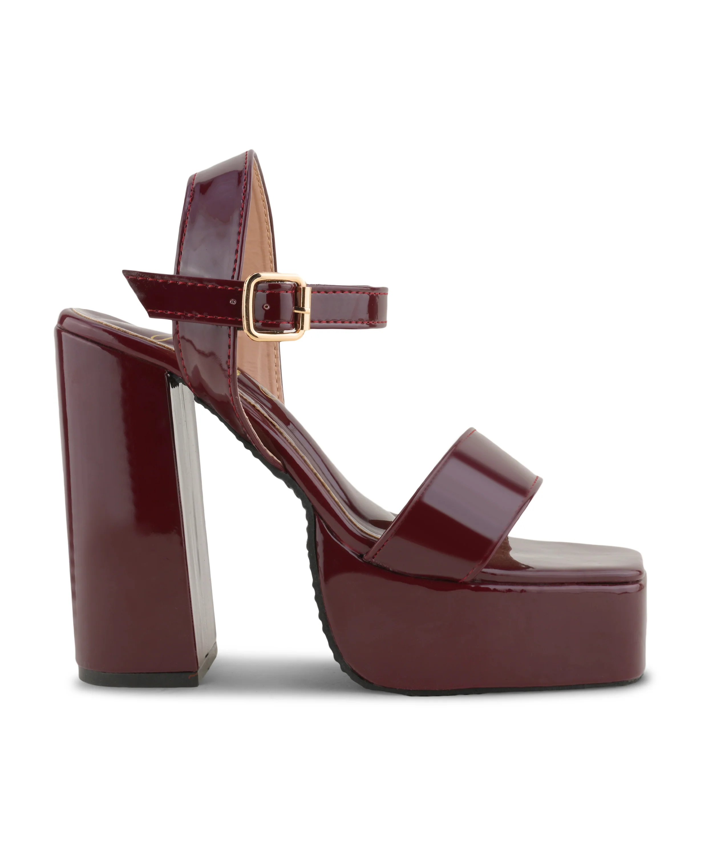 Elevated Patent Finish Strap Sandals - Image 18