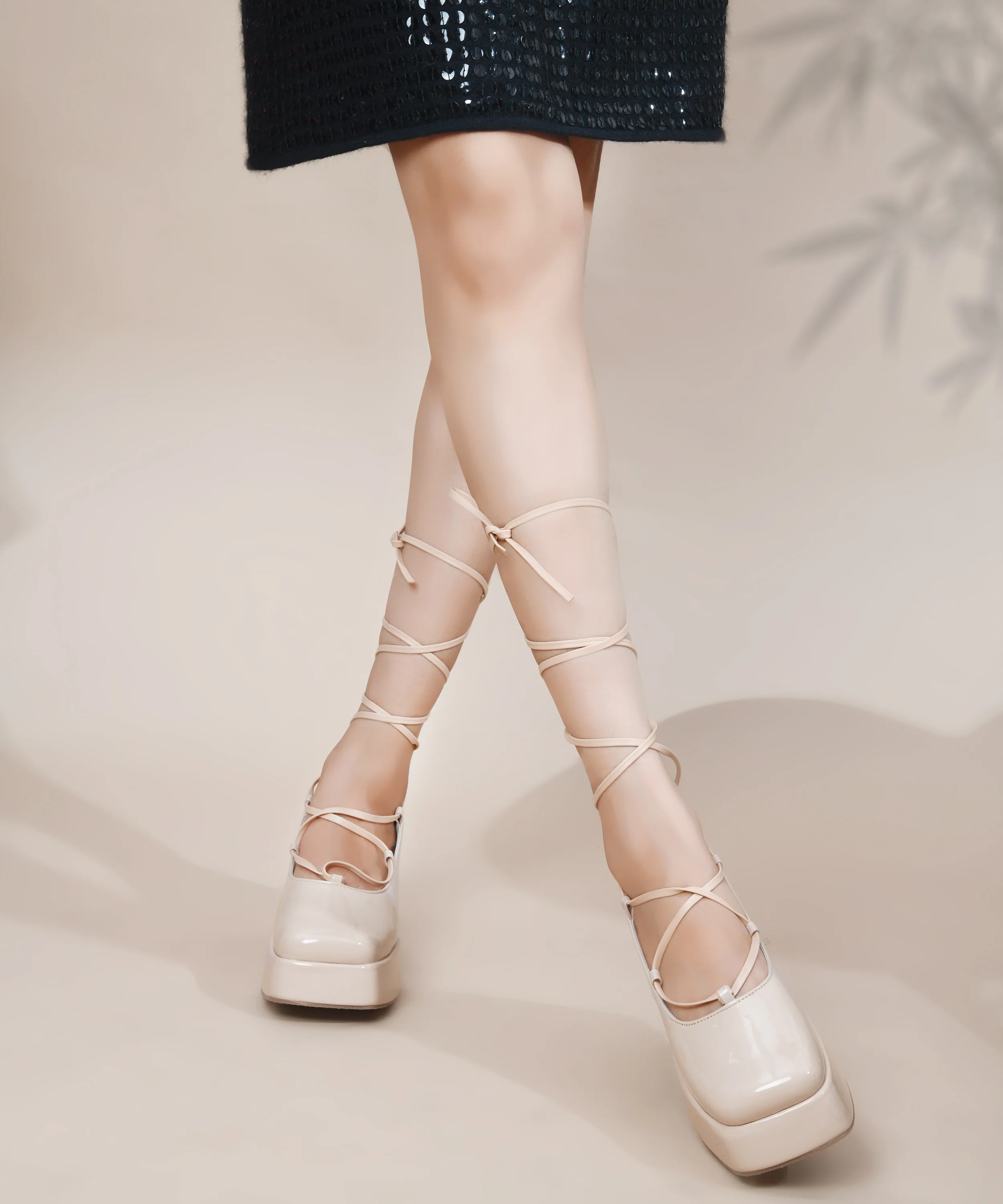 Elevated Shoes with Chunky Platform Heels Pumps for Women - Image 8