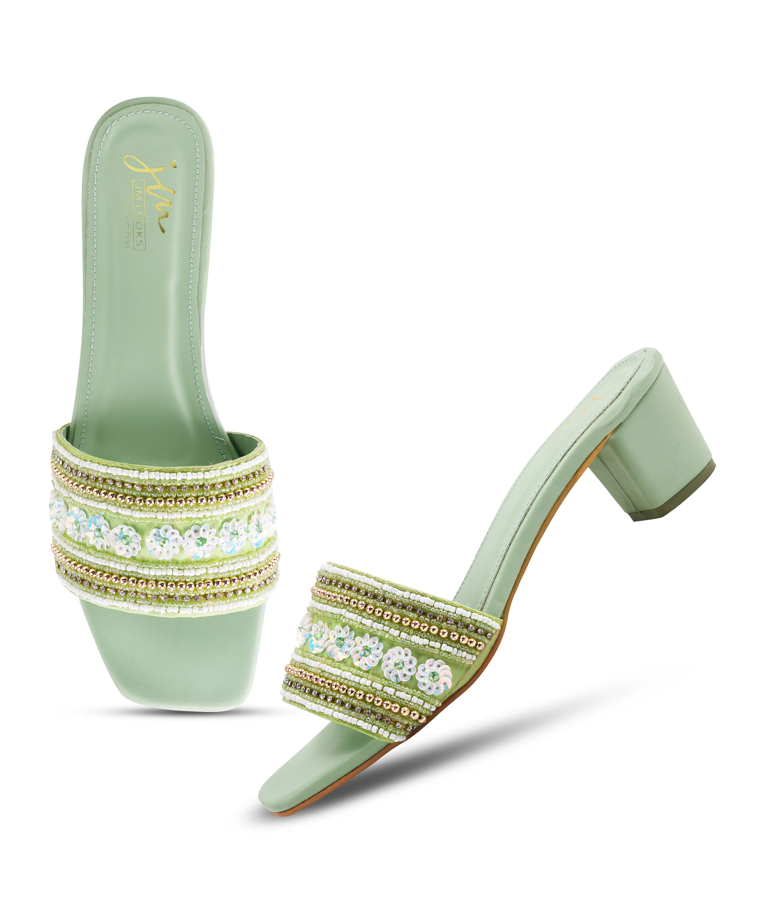 Ethnic Embroidered Open Toe Mules Sandals - Image 18