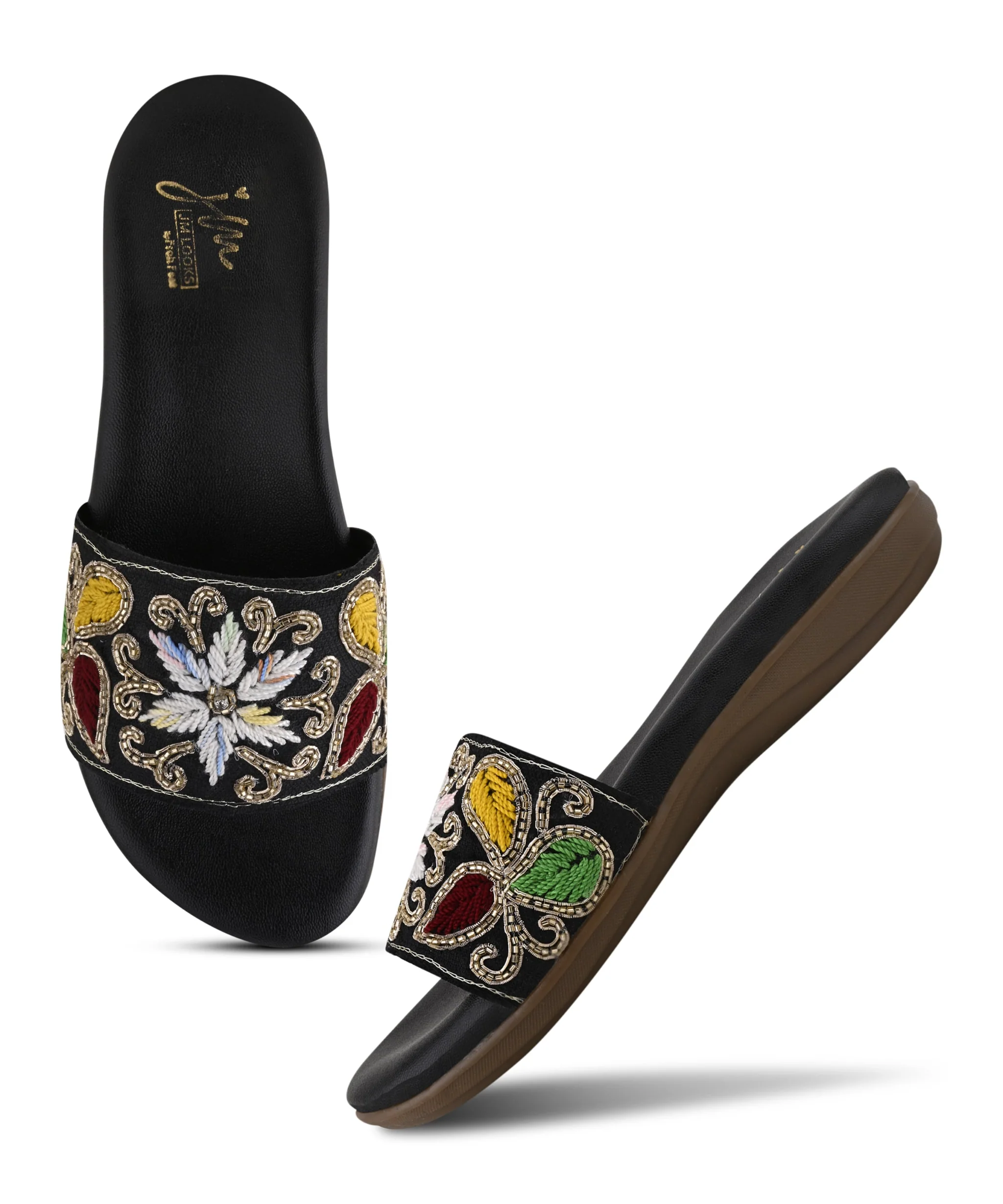 Festive Wear Handmade Embroidered Flats - Image 11