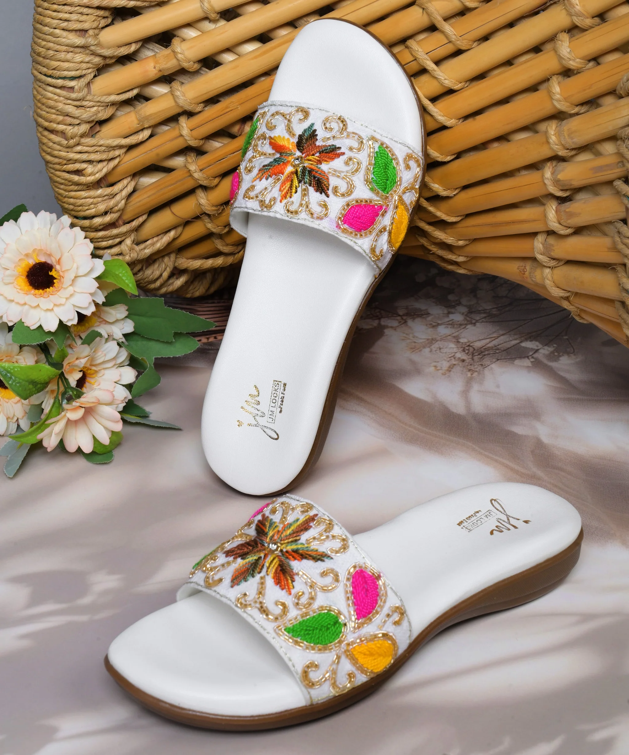 Festive Wear Handmade Embroidered Flats - Image 13