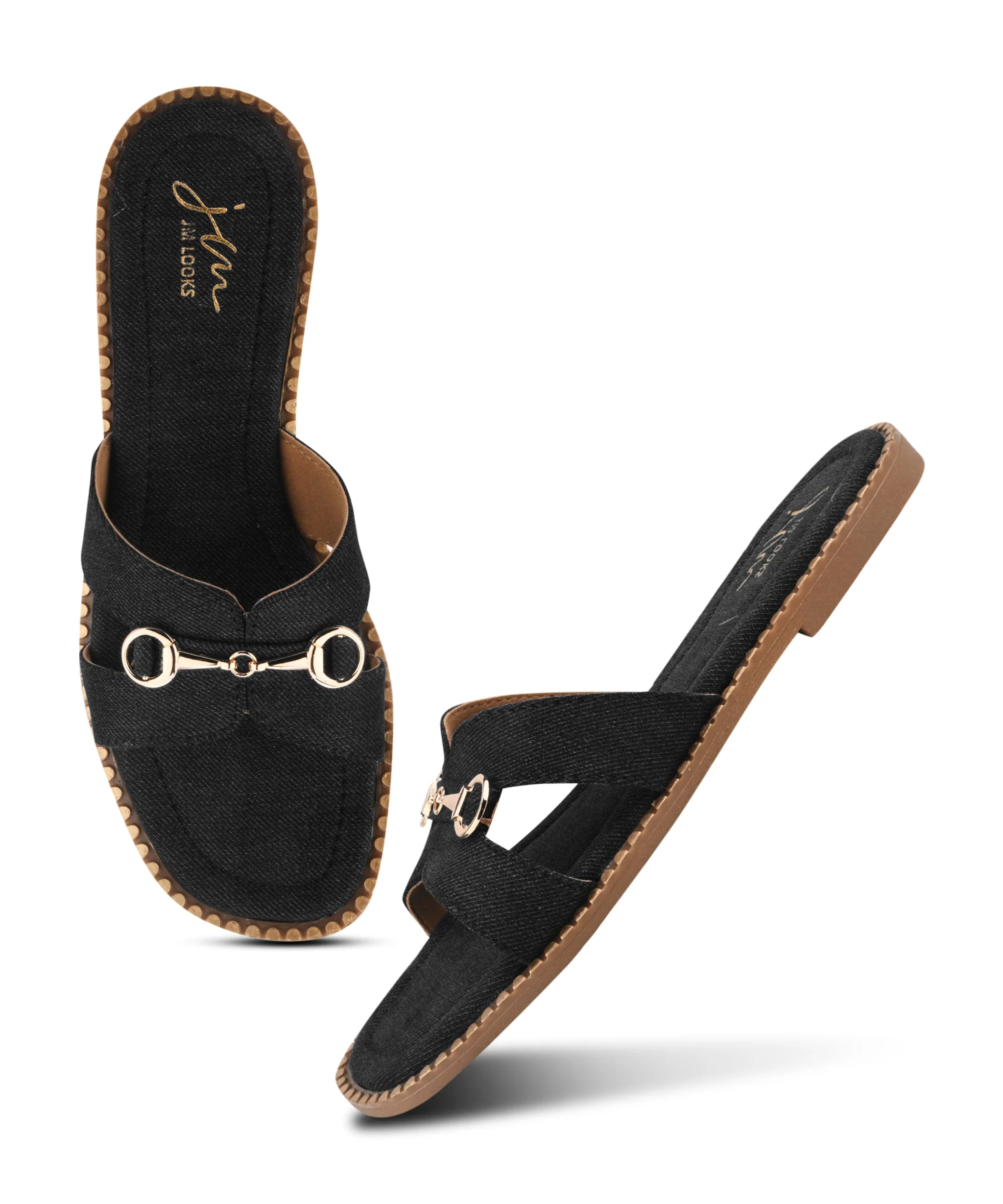 Flats Sandals with Metal Horsebit Detail - Image 5