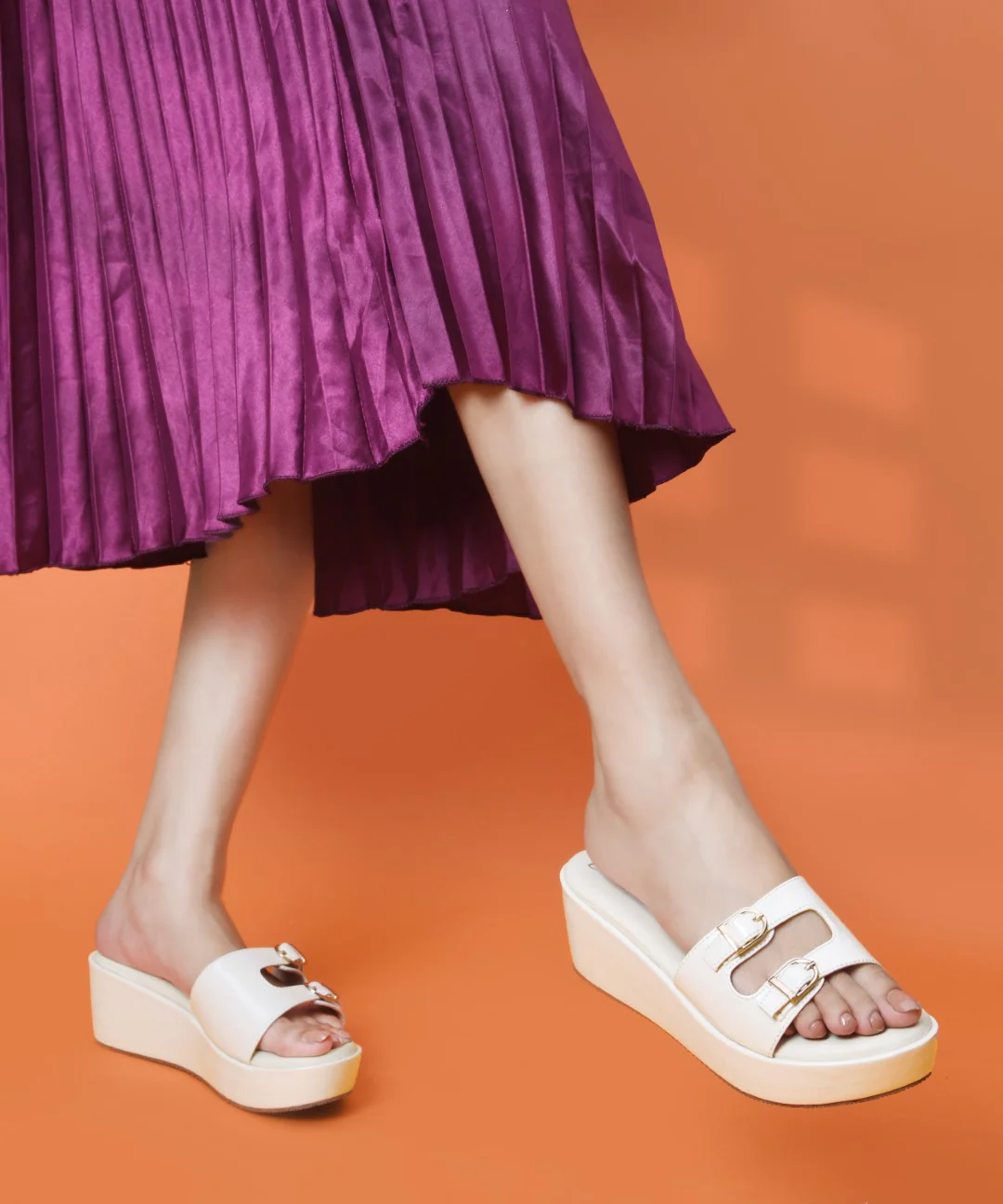 JM Looks Flats Slides with Adjustable Buckle Design - Image 15