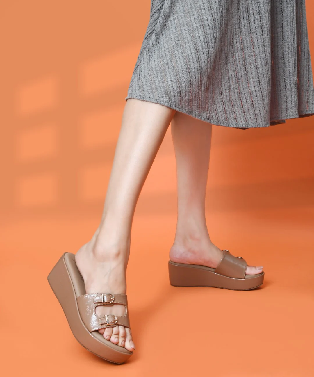 JM Looks Flats Slides with Adjustable Buckle Design - Image 4