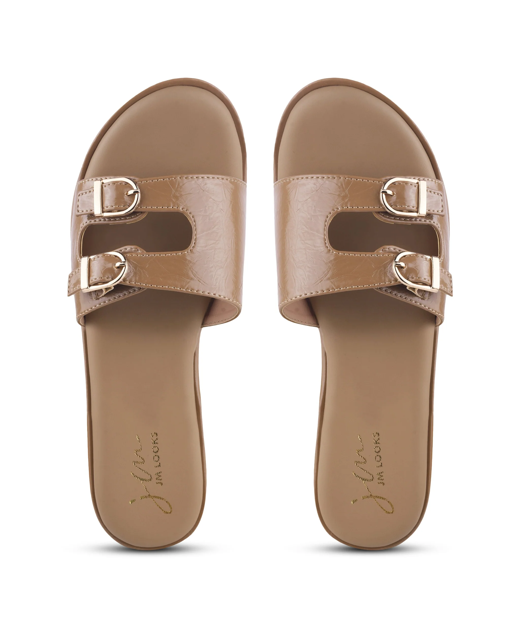 JM Looks Flats Slides with Adjustable Buckle Design - Image 5