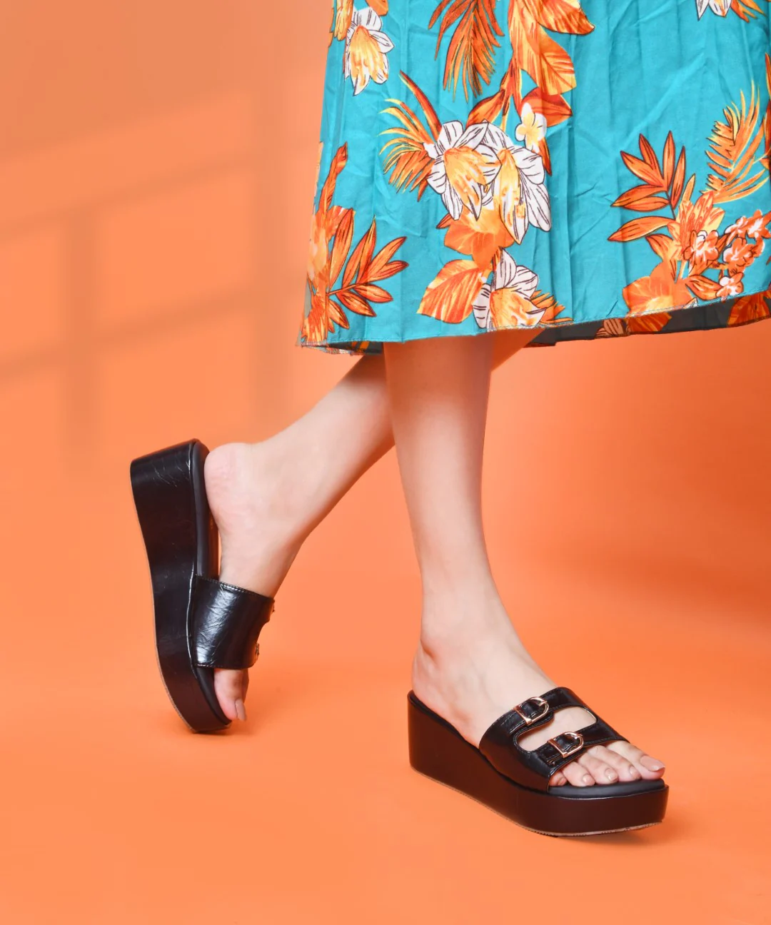 JM Looks Flats Slides with Adjustable Buckle Design - Image 8