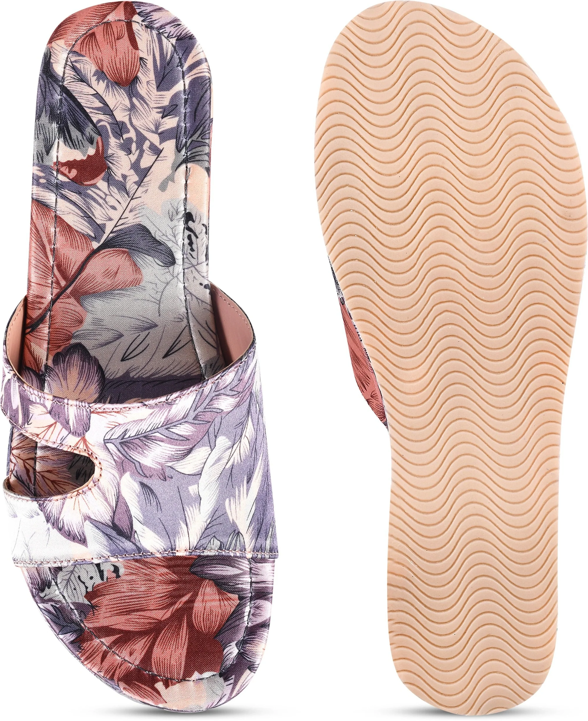 Platform Wedge Heels for Women Floral Printed Open Toe Sandals - Image 6