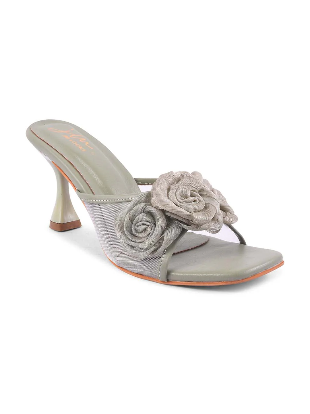 JM Looks Floral Heeled Mules - Image 31