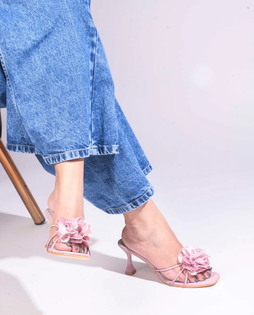 Jm Looks Floral Embellished Stiletto Mules for Women & Girls - Image 11