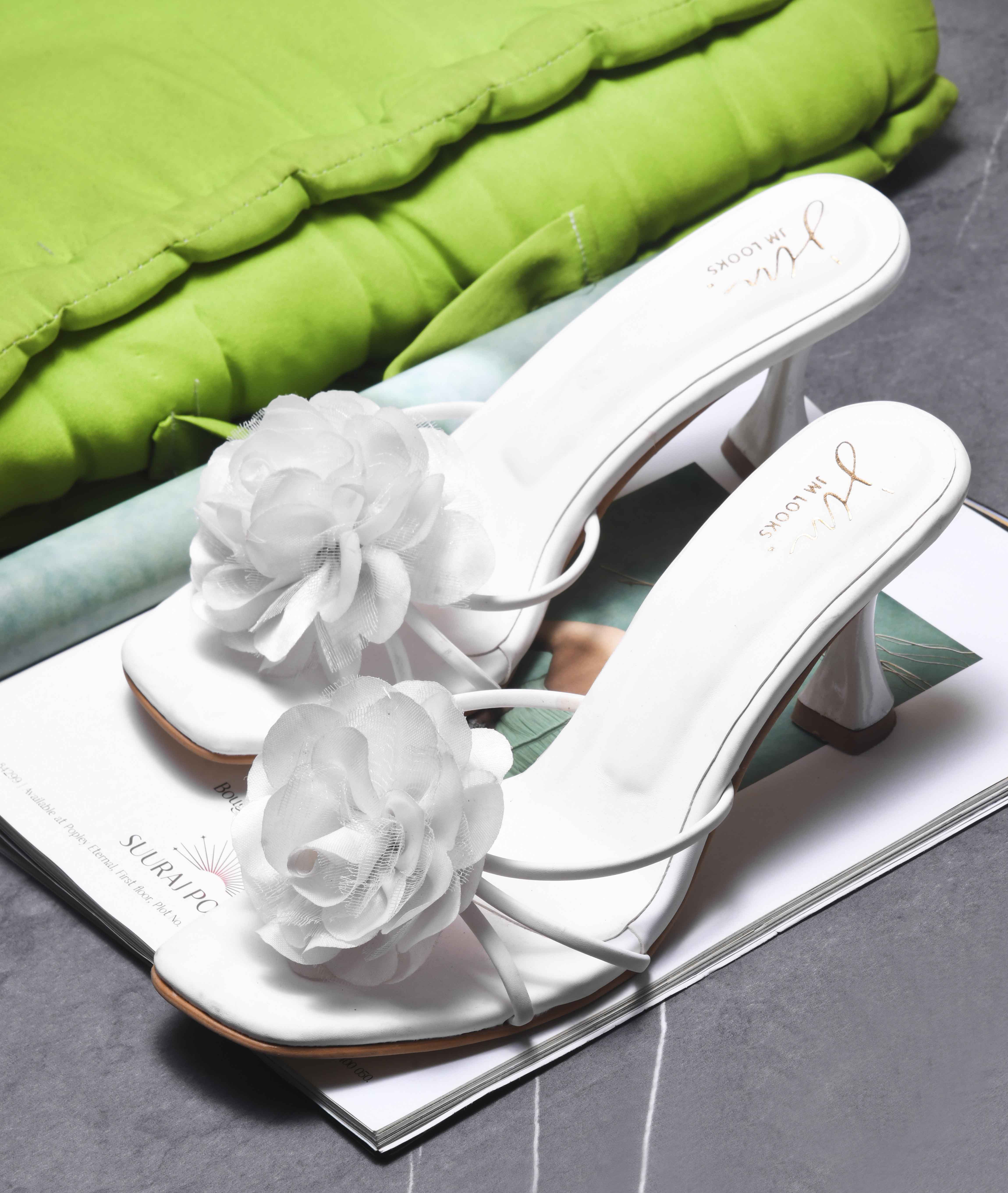 Jm Looks Floral Embellished Stiletto Mules for Women & Girls - Image 19