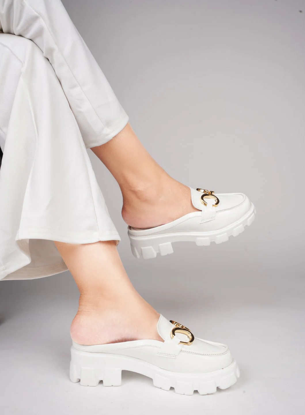 Front Buckle Detailed Half Loafer - Image 2