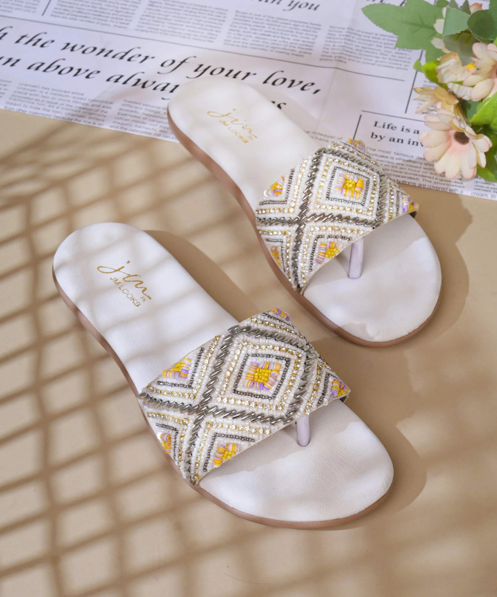 Gilded Grace Beaded Flats - Image 13