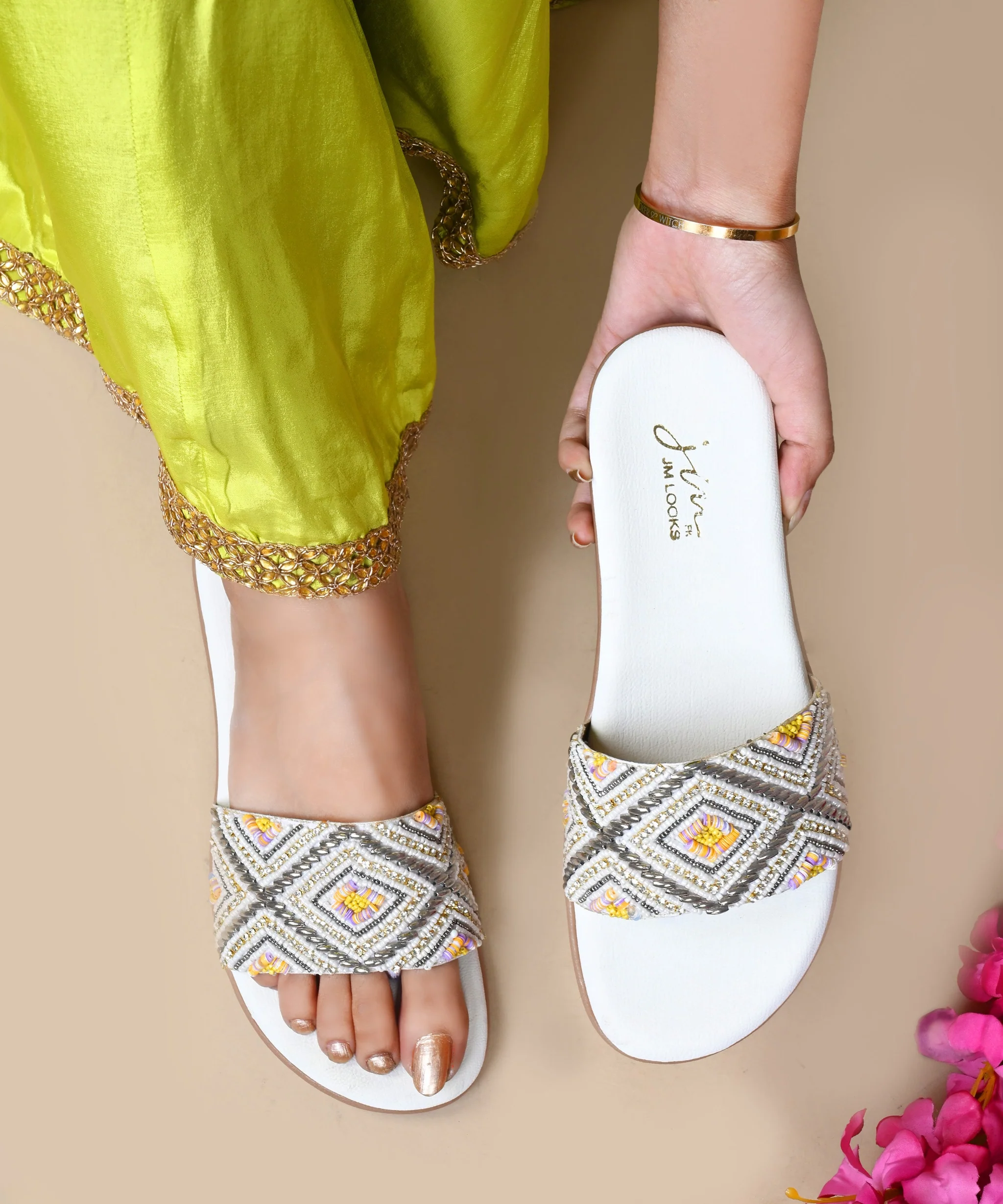 Gilded Grace Beaded Flats - Image 16