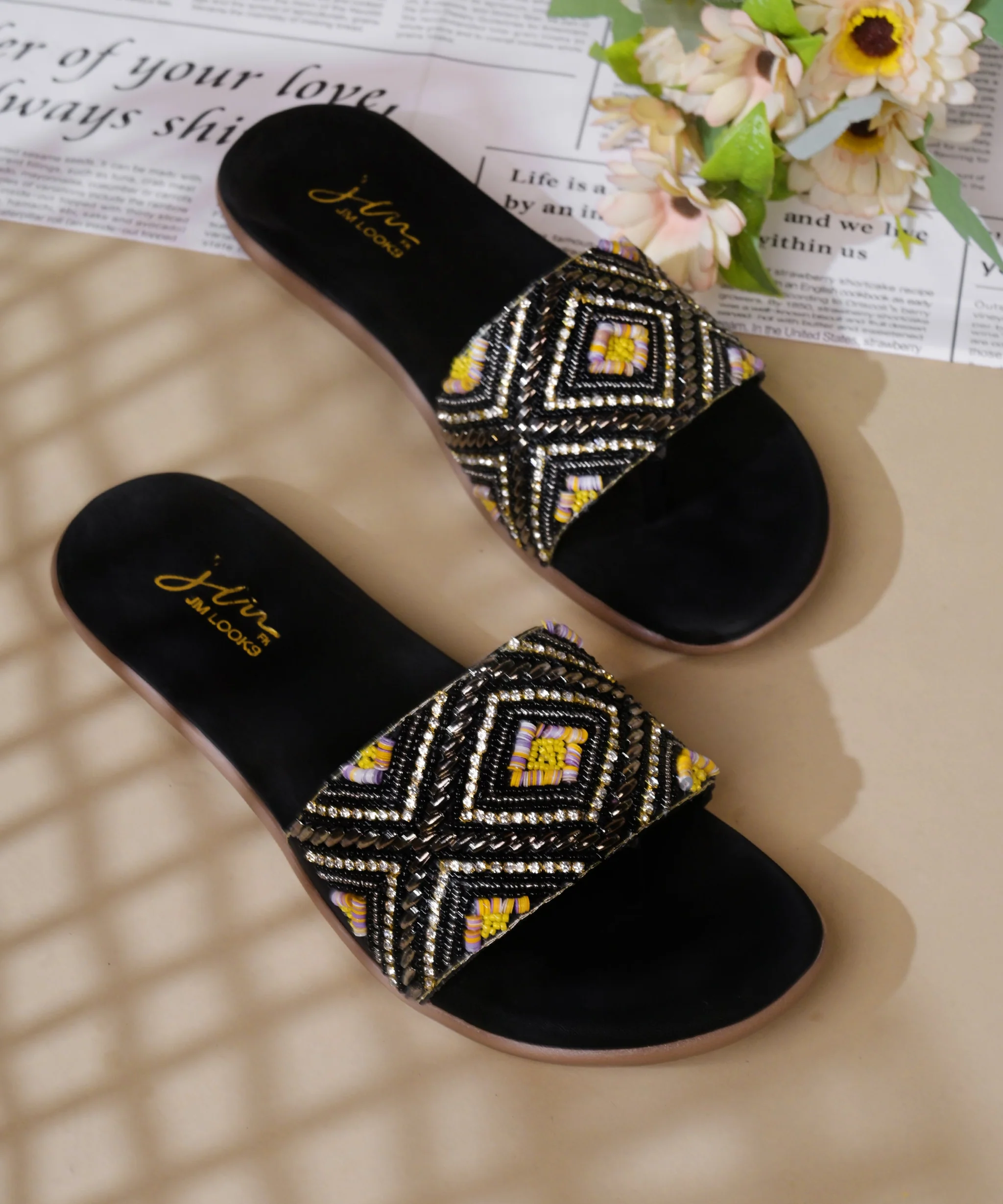 Gilded Grace Beaded Flats - Image 7