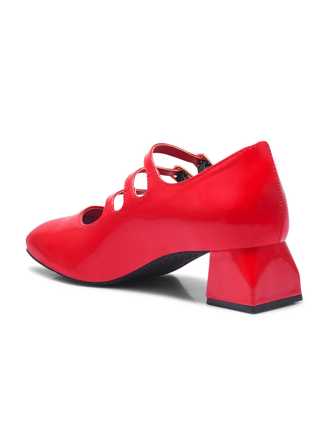 JM Looks Triple-Strap Buckle Mary Jane Shoes Heels - Image 18