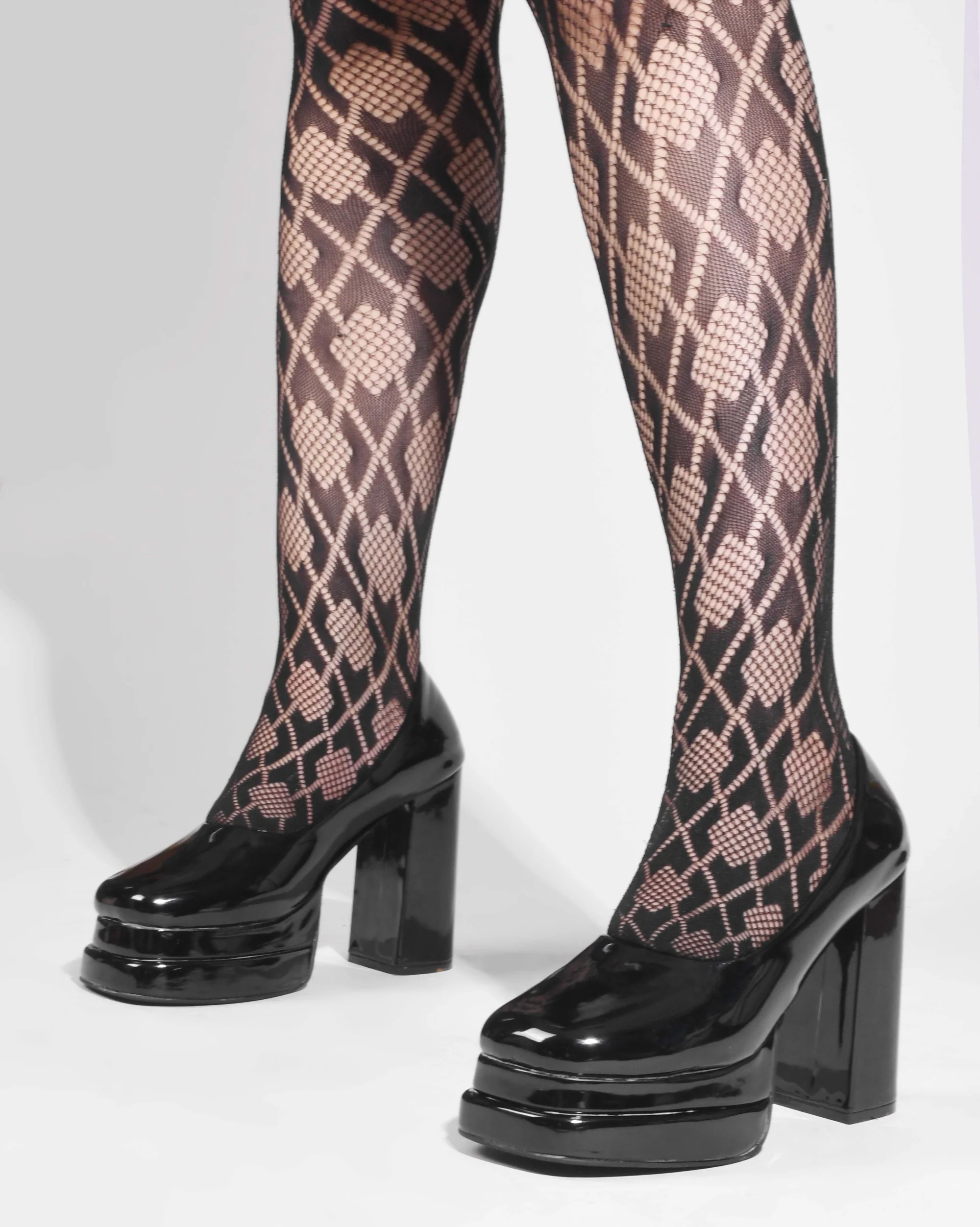 JM Looks Glossy Mary Jane Chunky Platform High Heels Closed Toe - Image 3