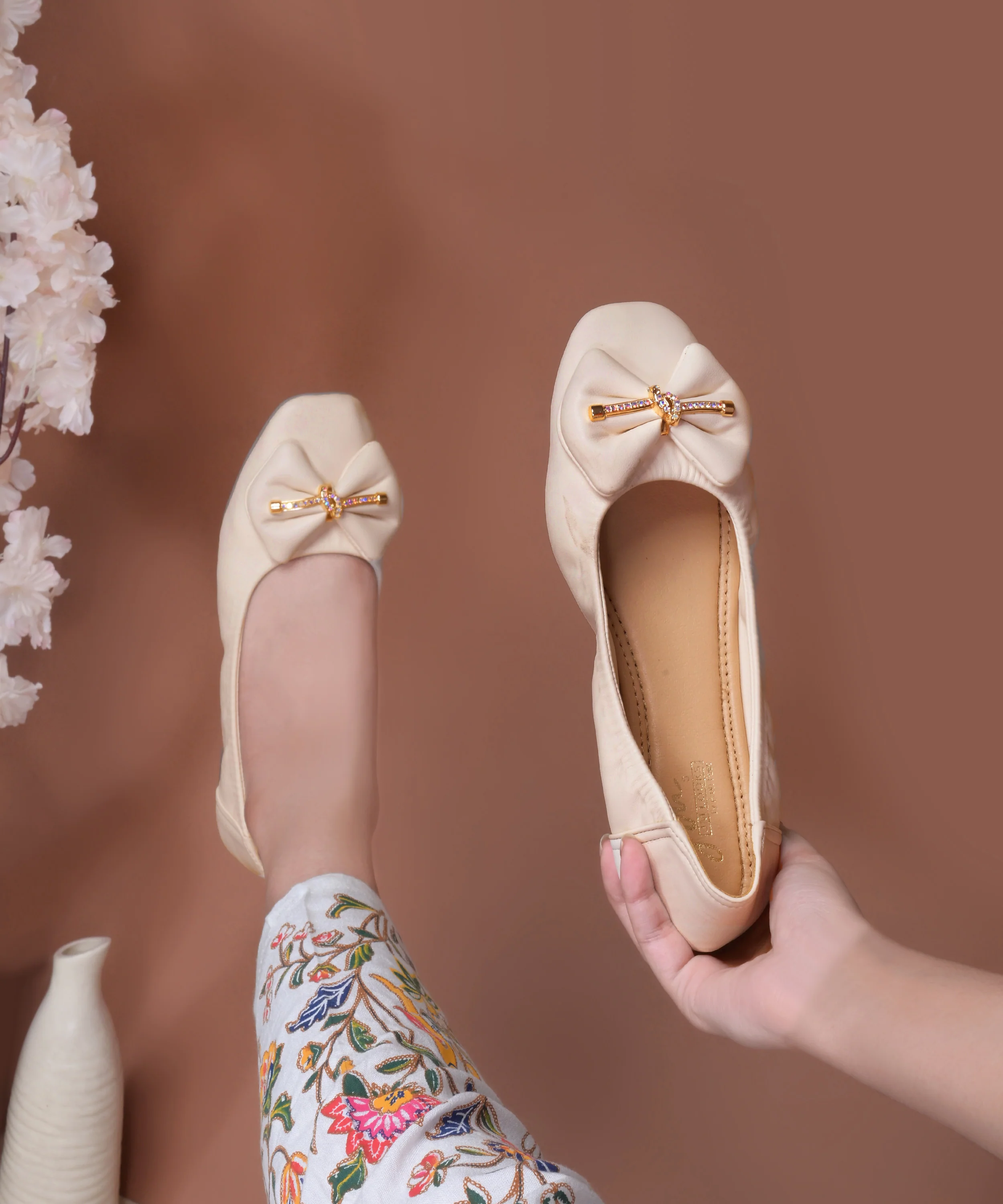 Grace Knot Embellished Ballerinas - Image 16