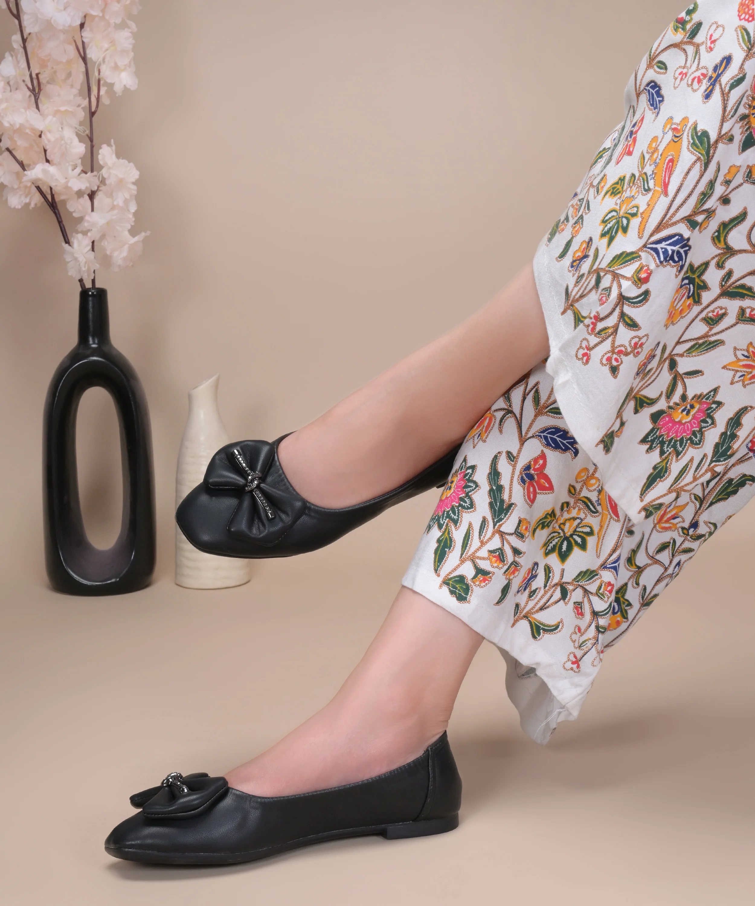 Grace Knot Embellished Ballerinas - Image 3