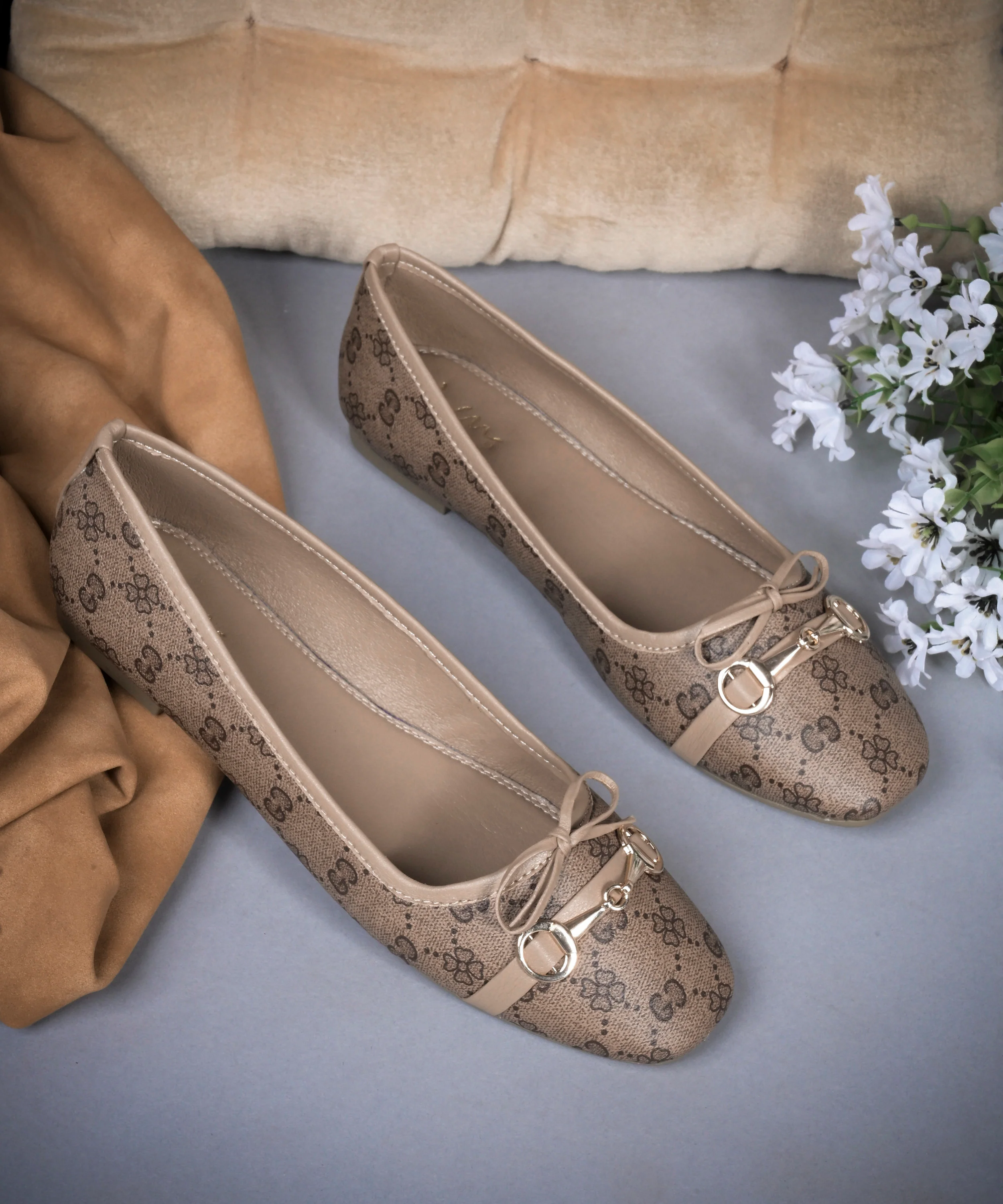 Graceful Patterned Ballet Shoes