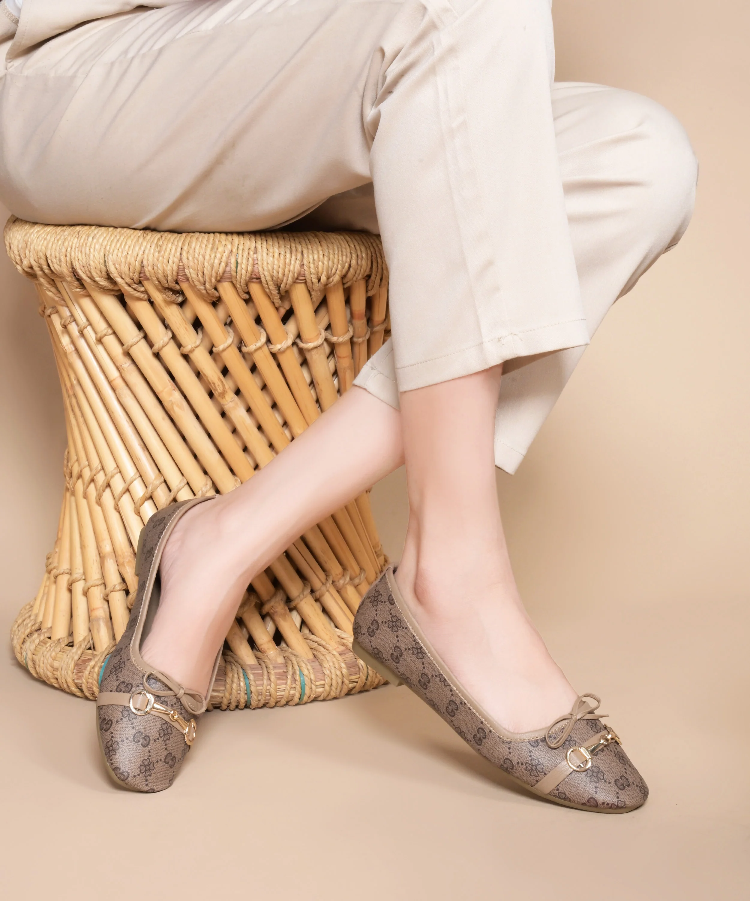 Graceful Patterned Ballet Shoes - Image 3