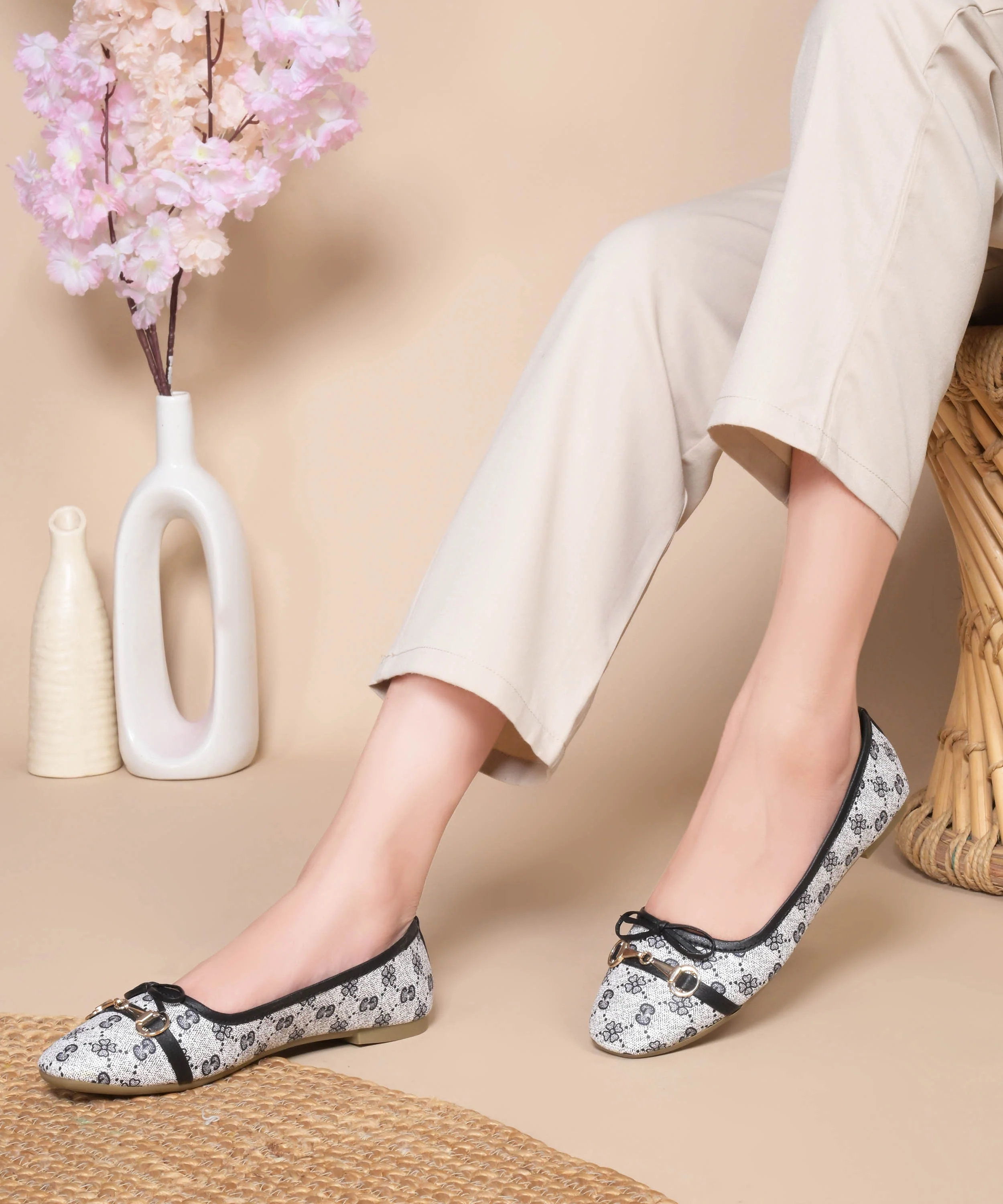 Graceful Patterned Ballet Shoes - Image 9