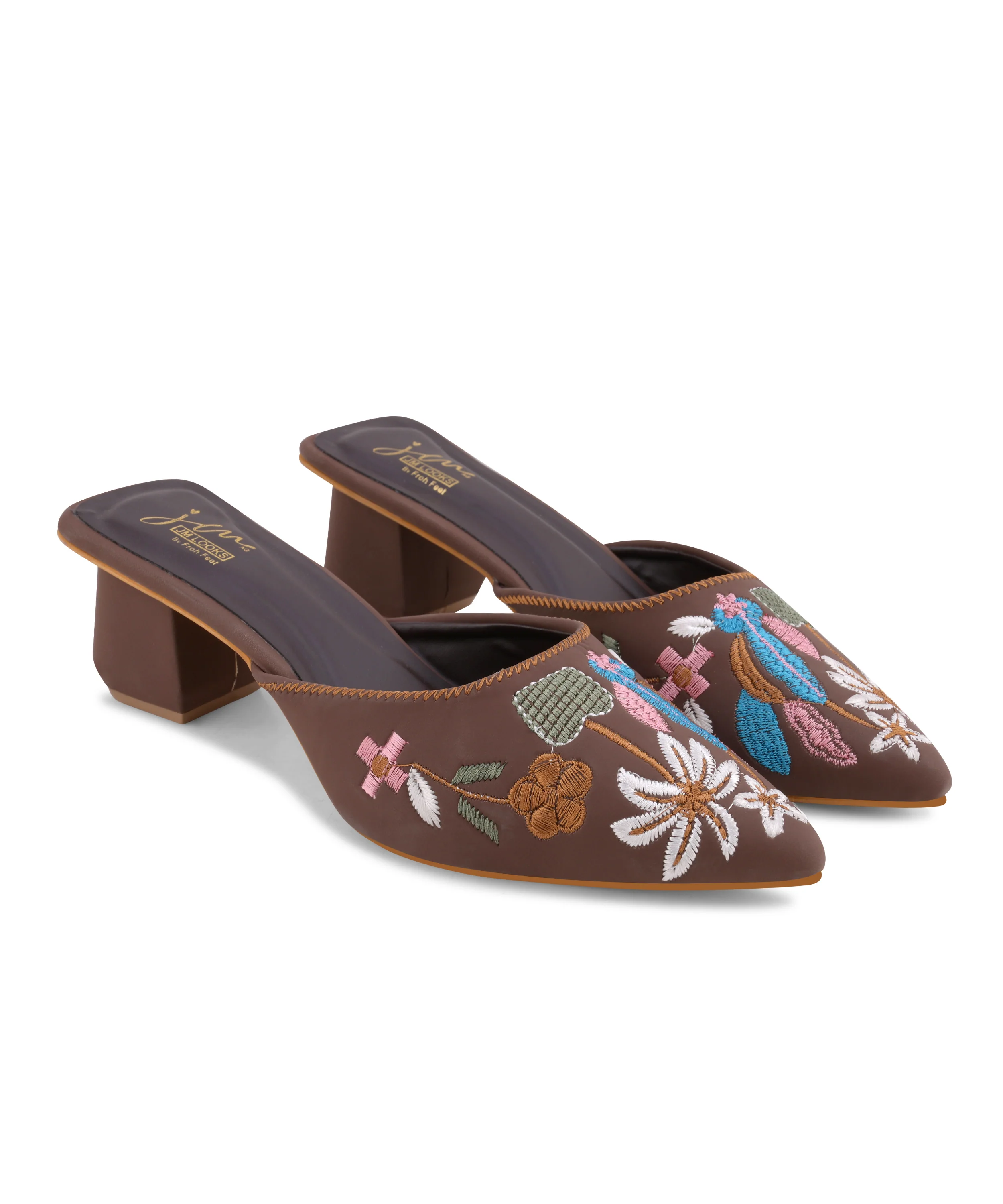 Handcrafted Embroidered Slip-On Heels - Image 6