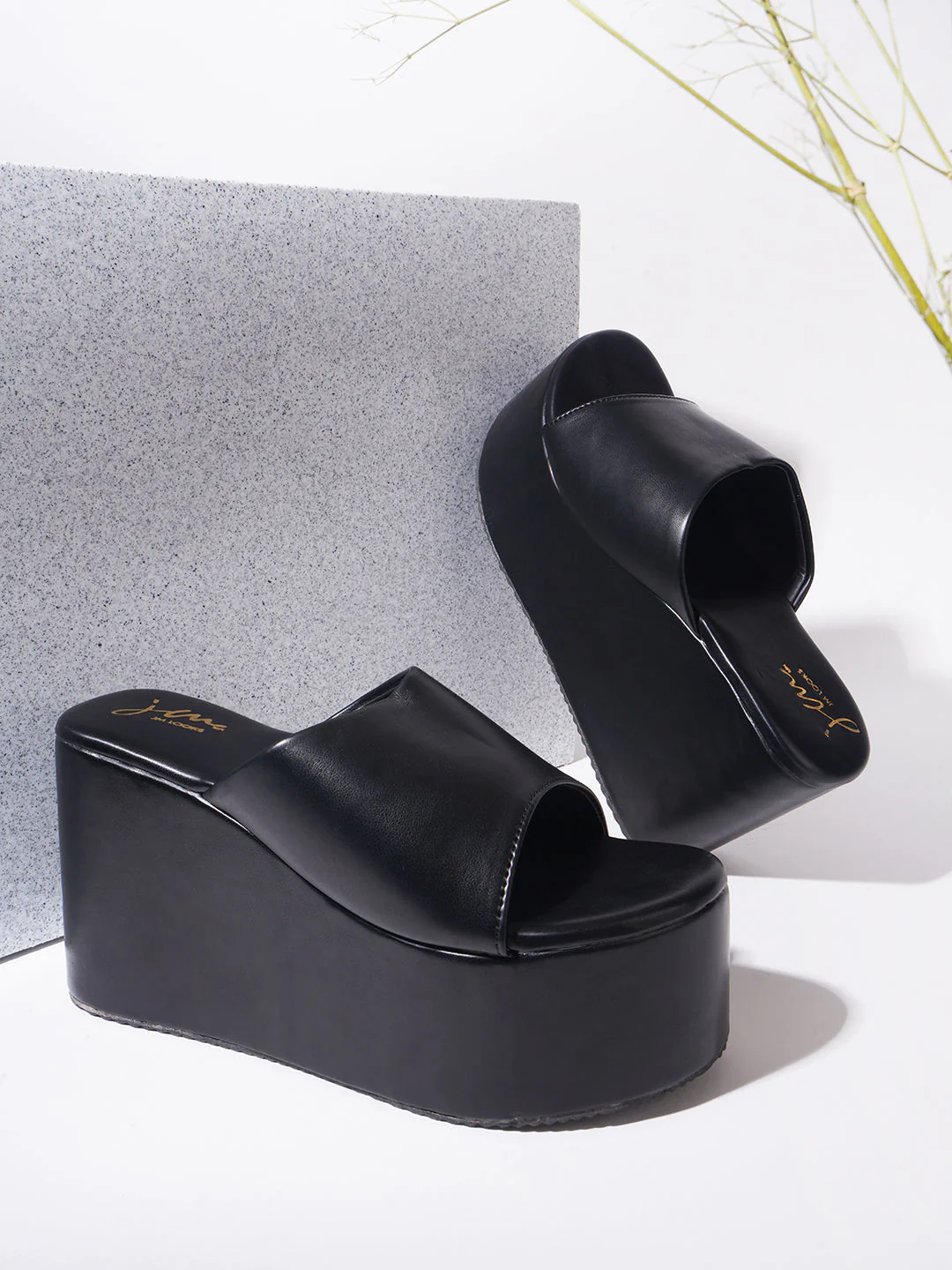 Wedge Platform Heels for Women with Open Toe Slip-On Comfort