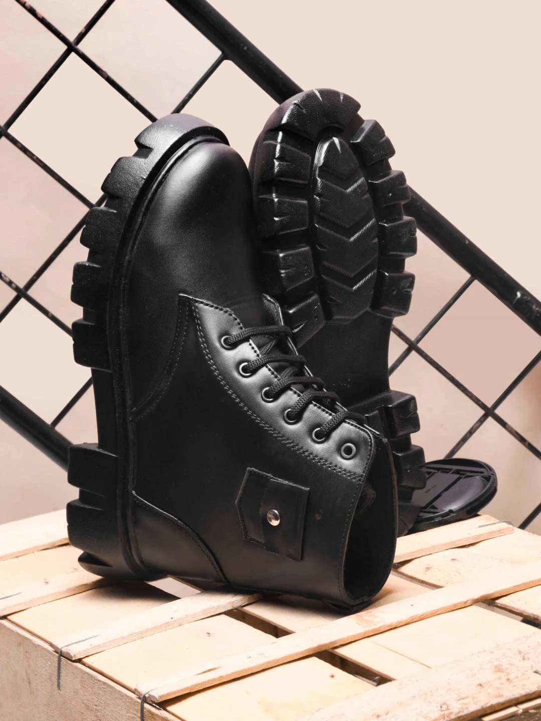 Jm Looks Bold Lace-Up Combat Boots for Women & Girls