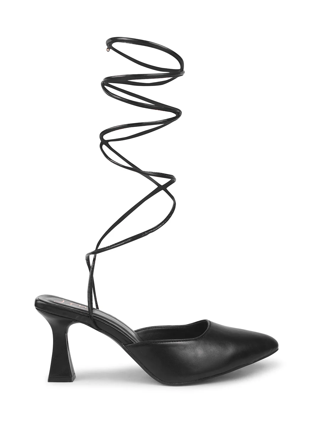 Lace Up Pointed Toe Kitten Heels for Women with Ankle Straps - Image 7