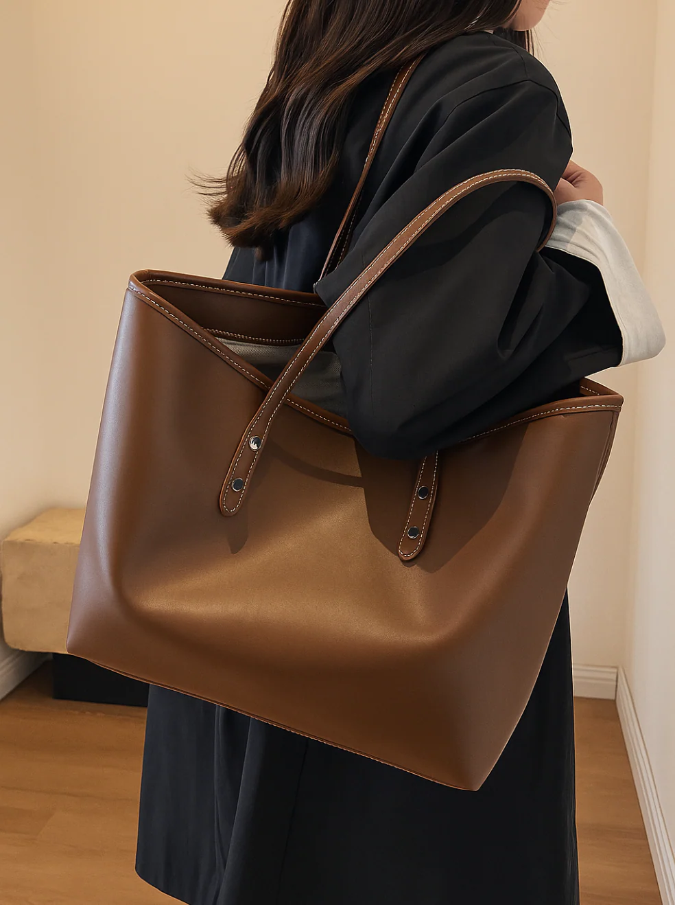 Large Shoulder Tote Bag - Image 7