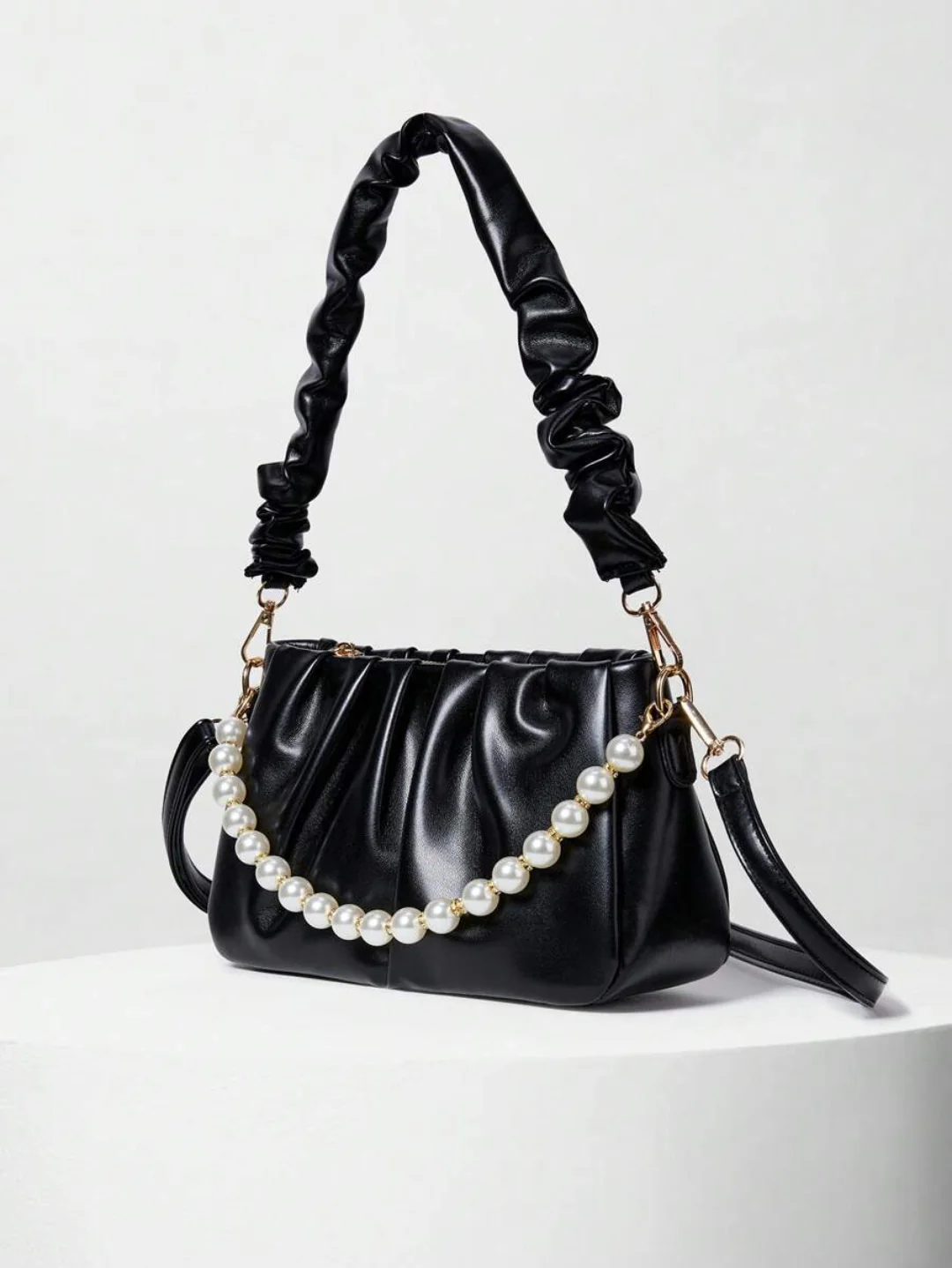 Elegant Pearl Strap Shoulder Bag - Image 6