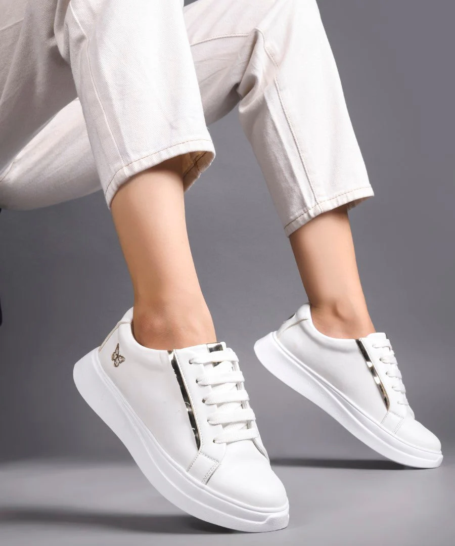 Metallic Sneakers for Women | Lace-Up Chunky Sole - JM Looks - Image 7
