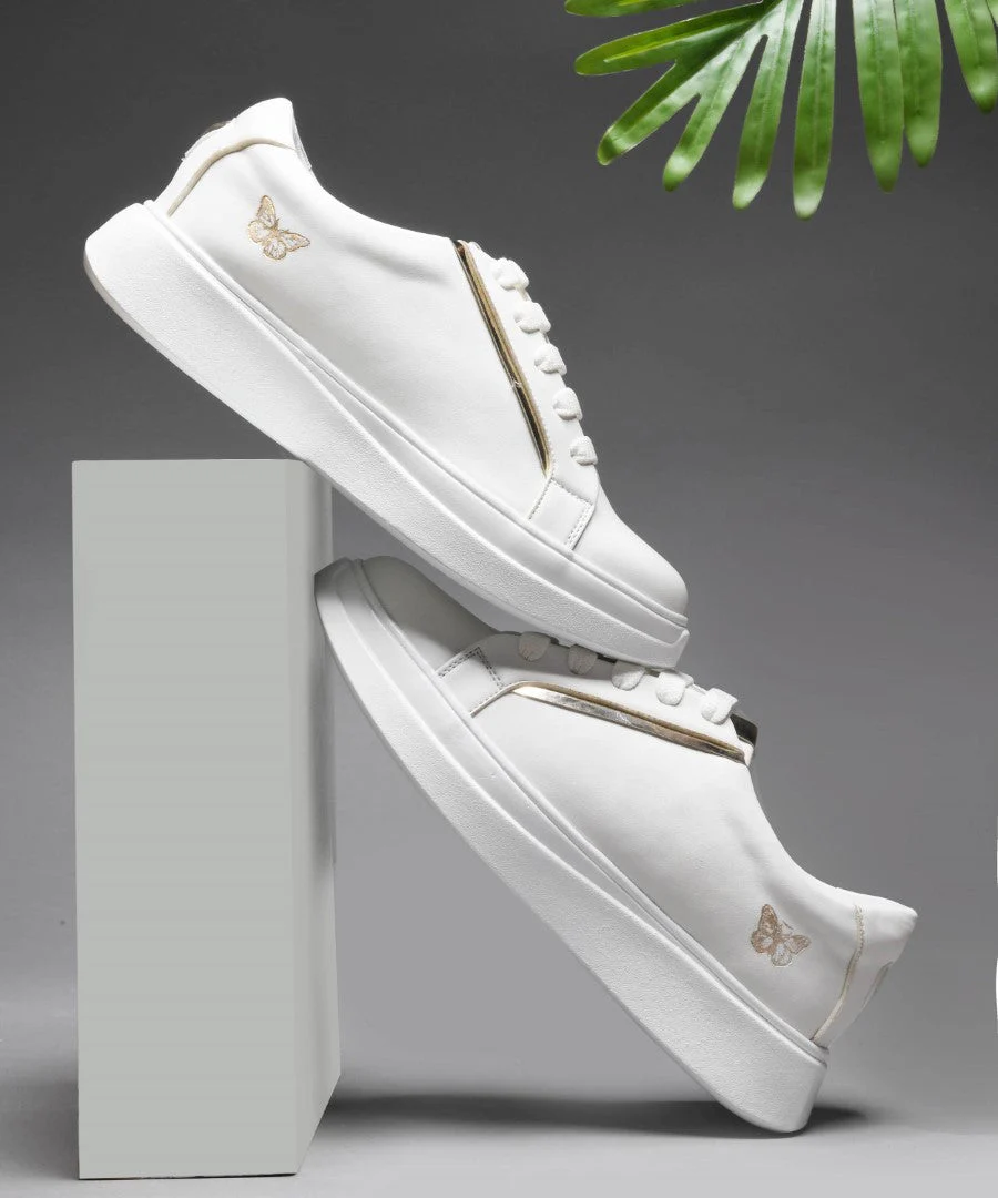Metallic Sneakers for Women | Lace-Up Chunky Sole - JM Looks - Image 9