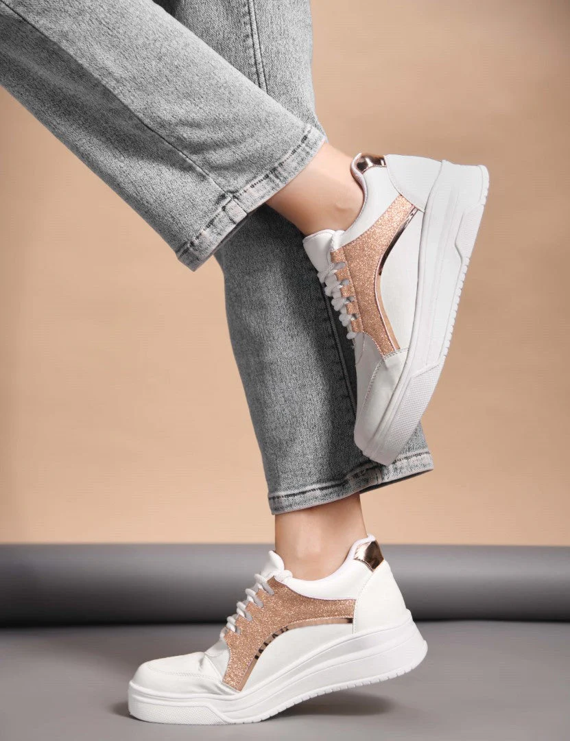 Jm Looks Sparkle Accent Platform Sneakers - Image 10
