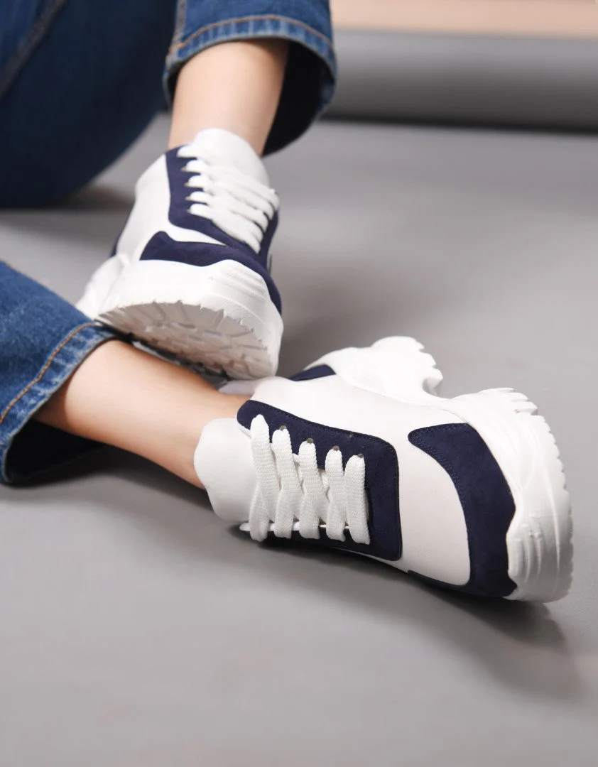 Jm Looks Sporty Contrast Panel Sneakers - Image 10