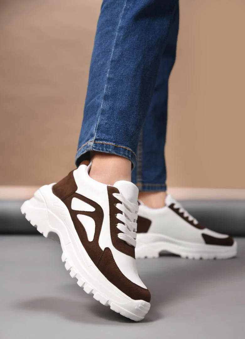 JM Looks Chunky Sole Sneakers with Modern Panel Detailing - Image 4