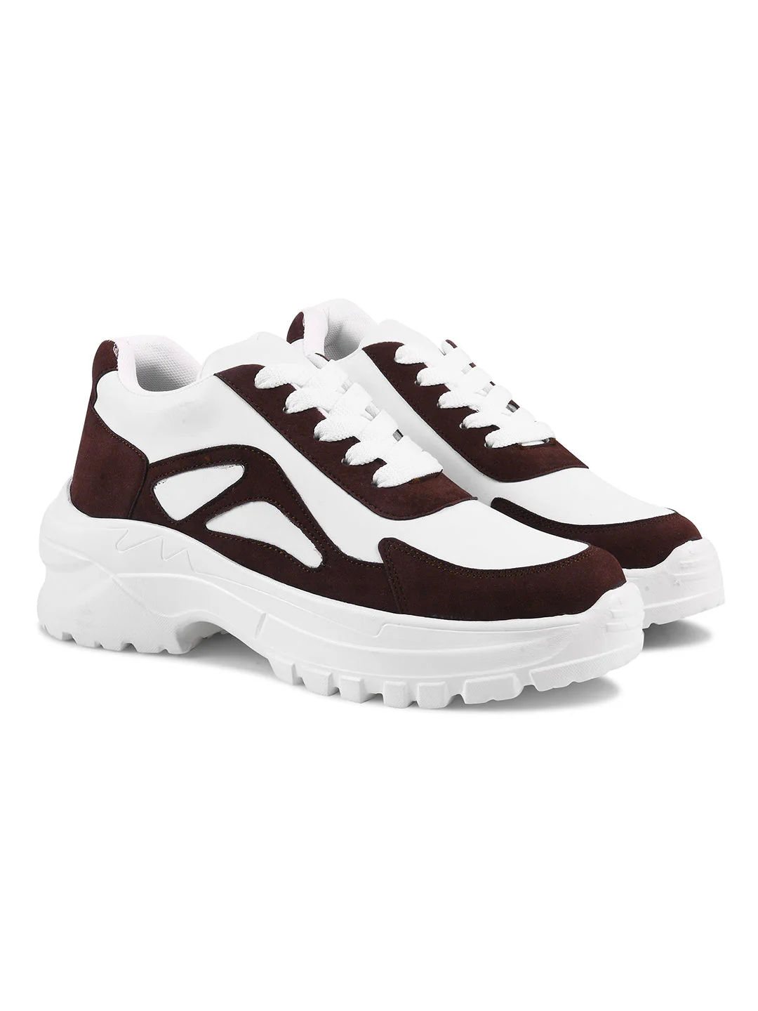 JM Looks Chunky Sole Sneakers with Modern Panel Detailing - Image 7