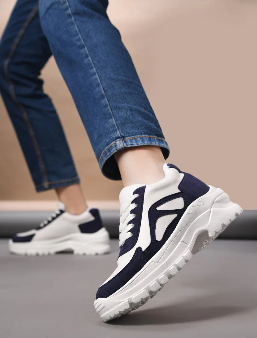 JM Looks Chunky Sole Sneakers with Modern Panel Detailing - Image 9