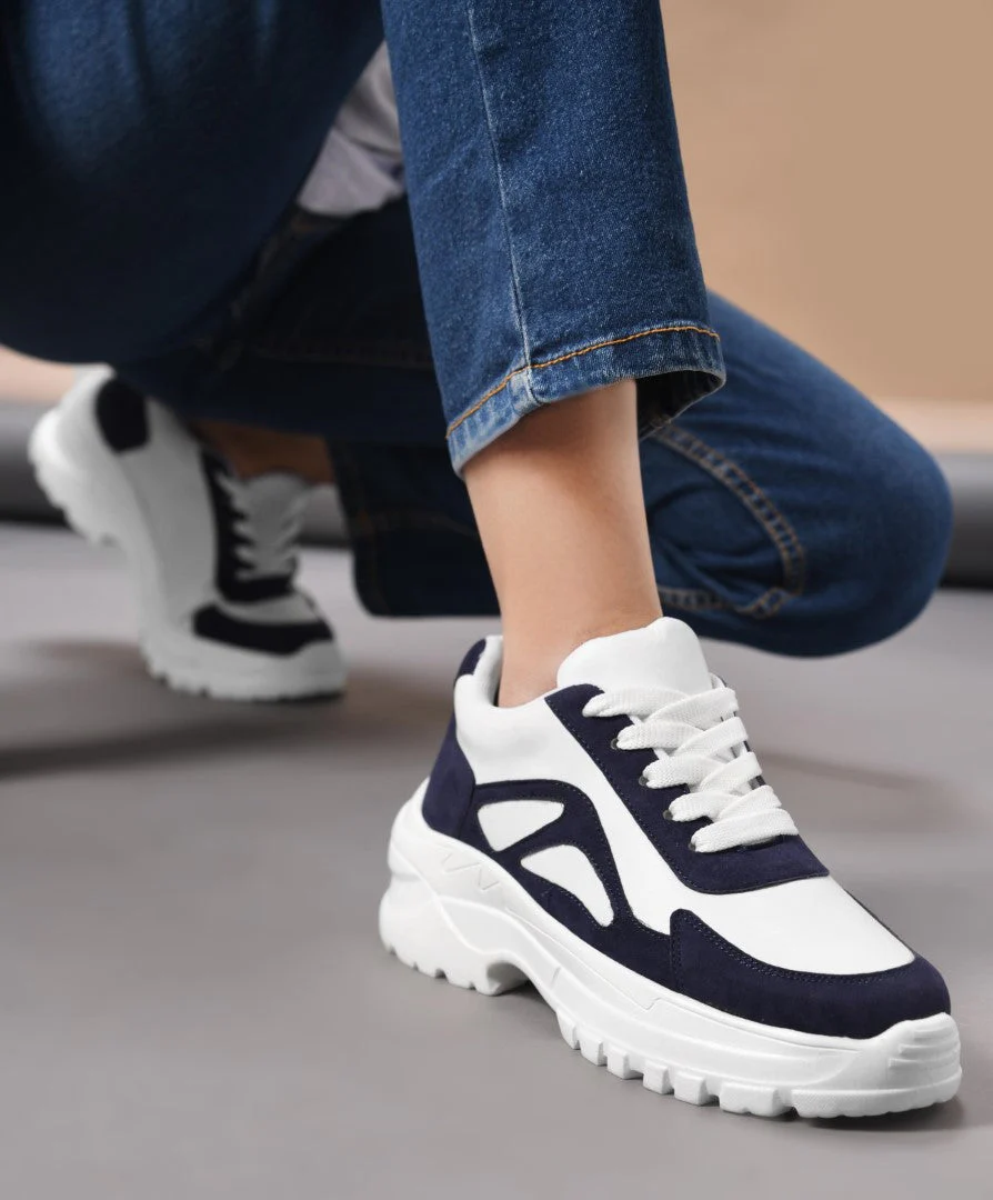 Jm Looks Sporty Contrast Panel Sneakers - Image 9