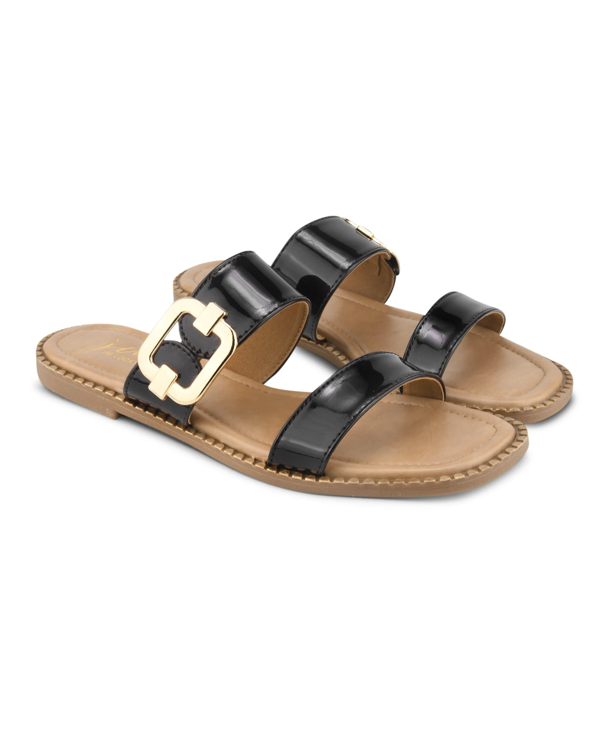 Minimal Flats Sandals with Double Buckle Strap - Image 12