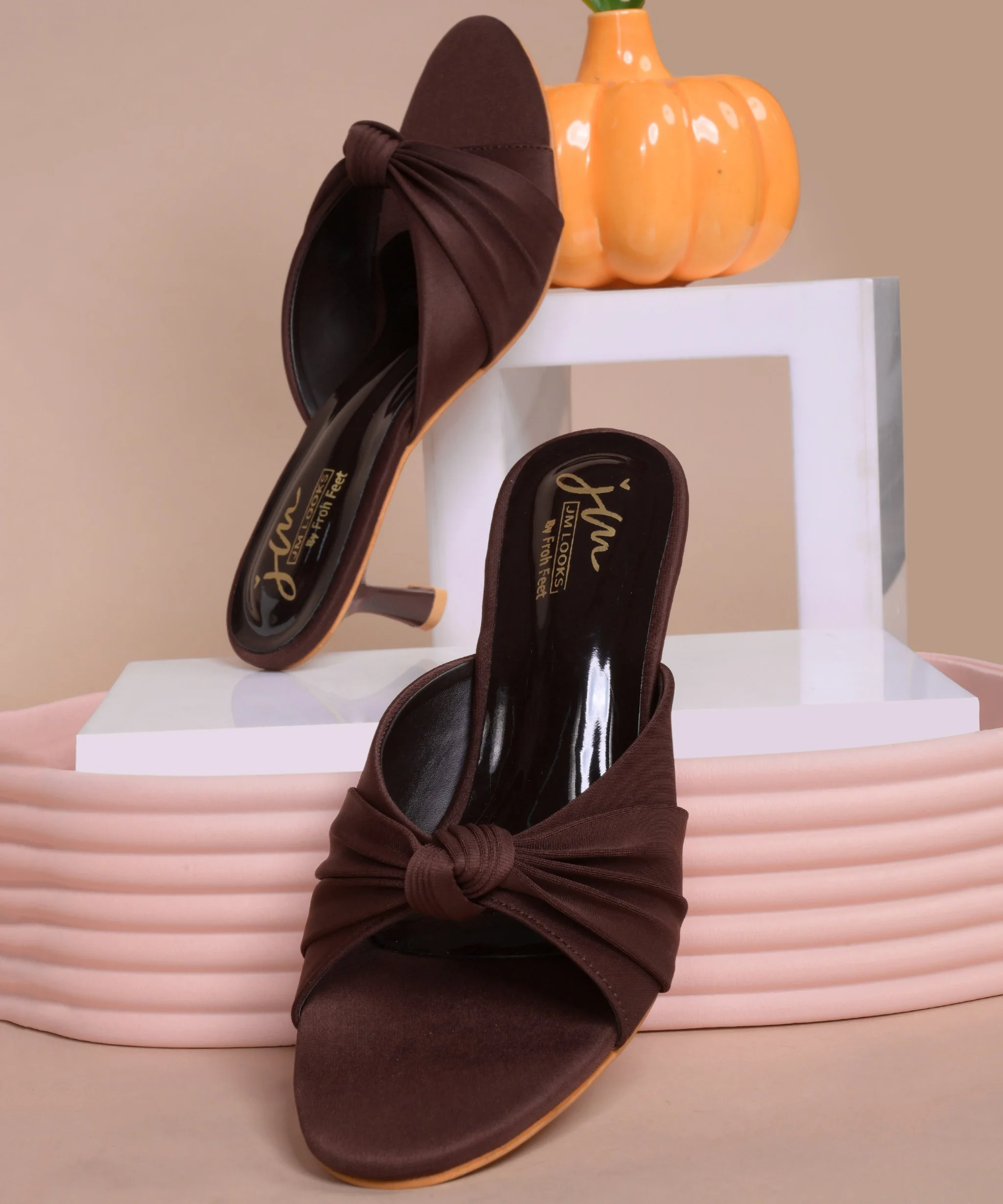 Modern Chic Knot Strap Mule Heels - Image 13