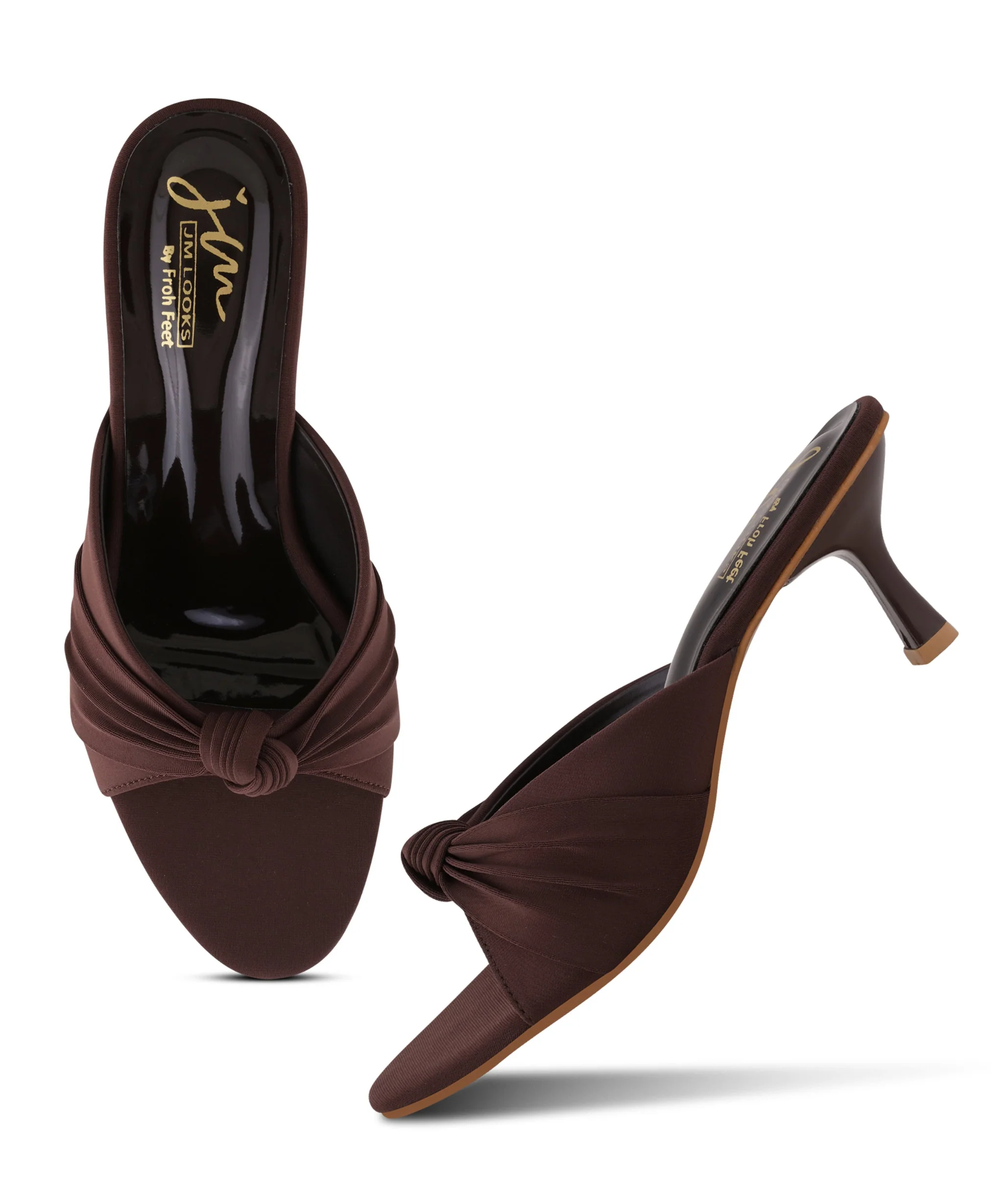 Modern Chic Knot Strap Mule Heels - Image 17