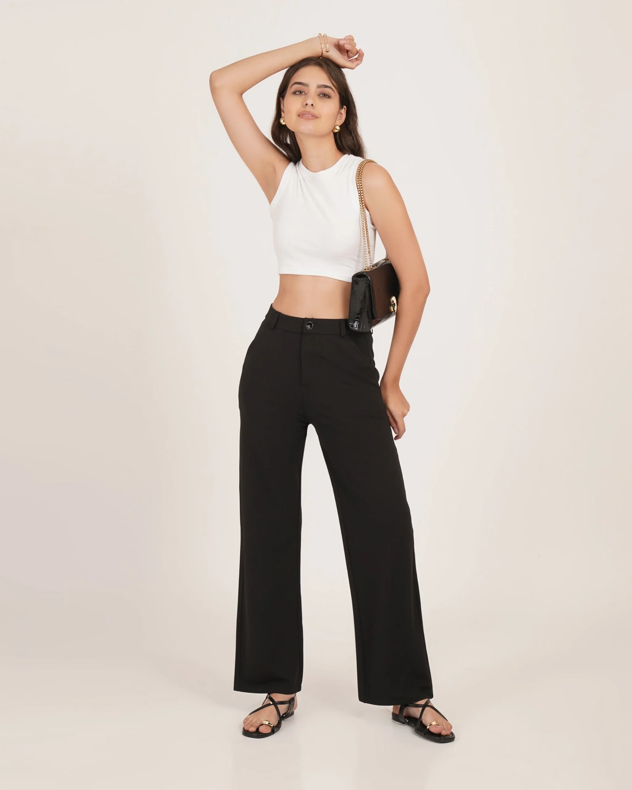 Modern Relaxed Fit Wide Leg Pants - Image 10