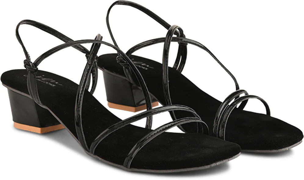 Open-Toe Chunky Heeled Slip on - Image 3