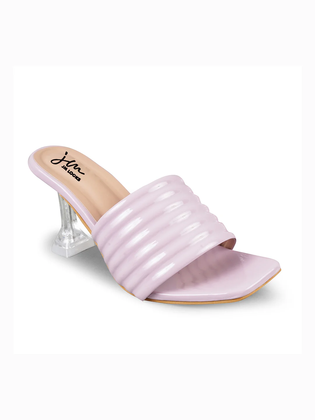 Transparent Kitten Heel Sandals With Open Square Toe For Women - Image 10