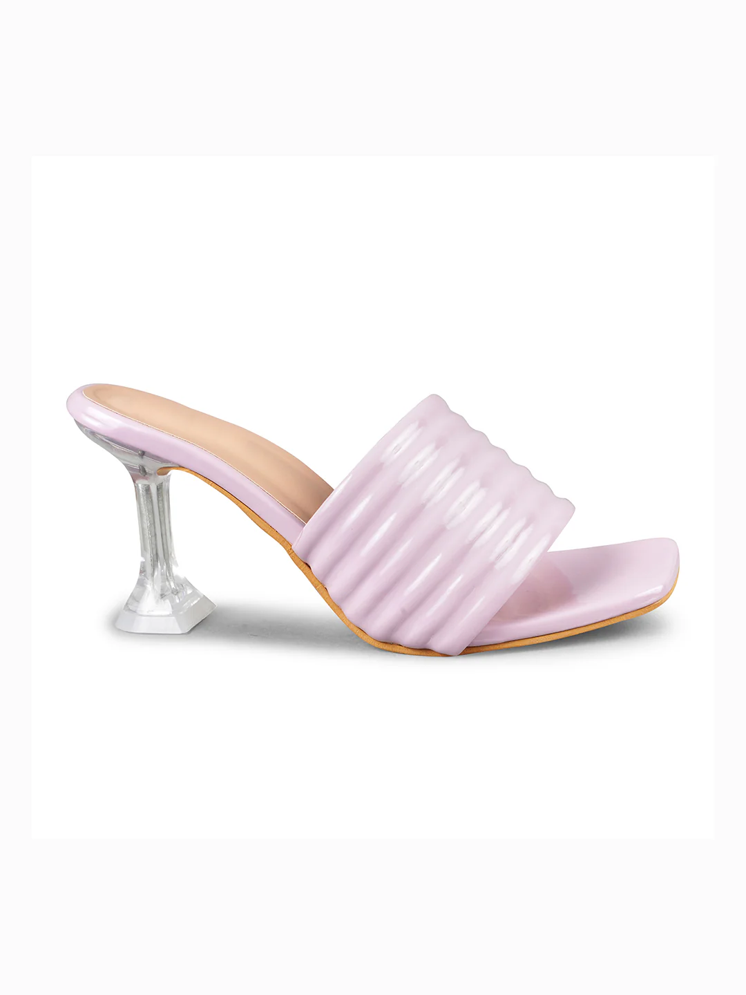 Transparent Kitten Heel Sandals With Open Square Toe For Women - Image 11