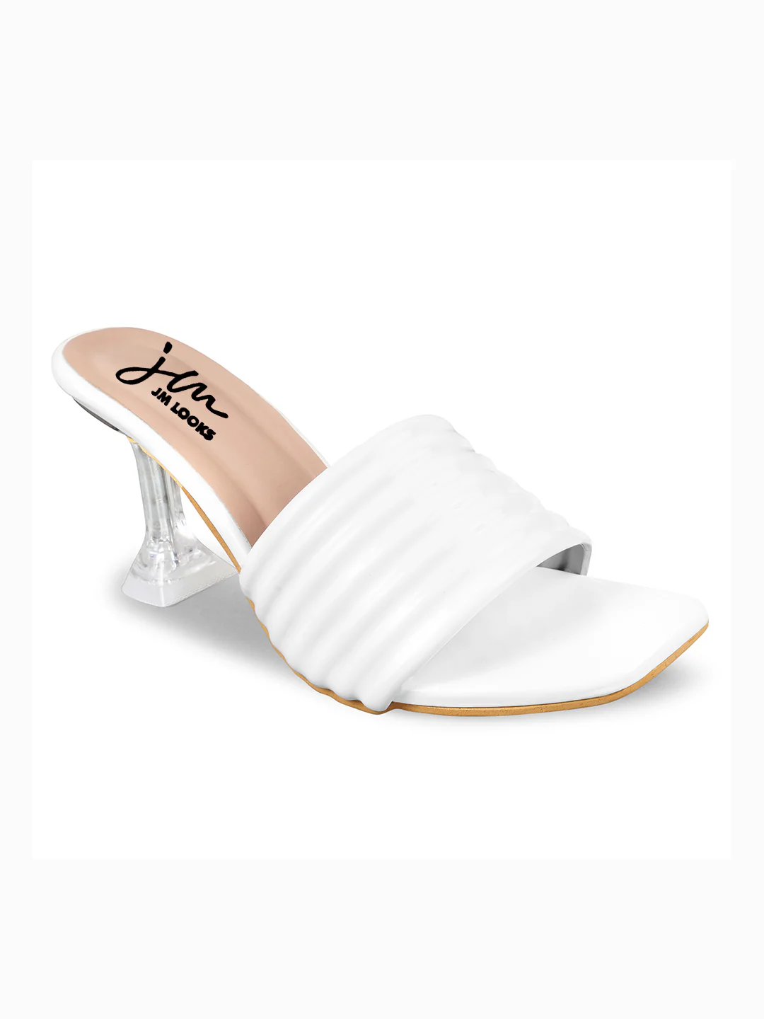 Transparent Kitten Heel Sandals With Open Square Toe For Women - Image 16