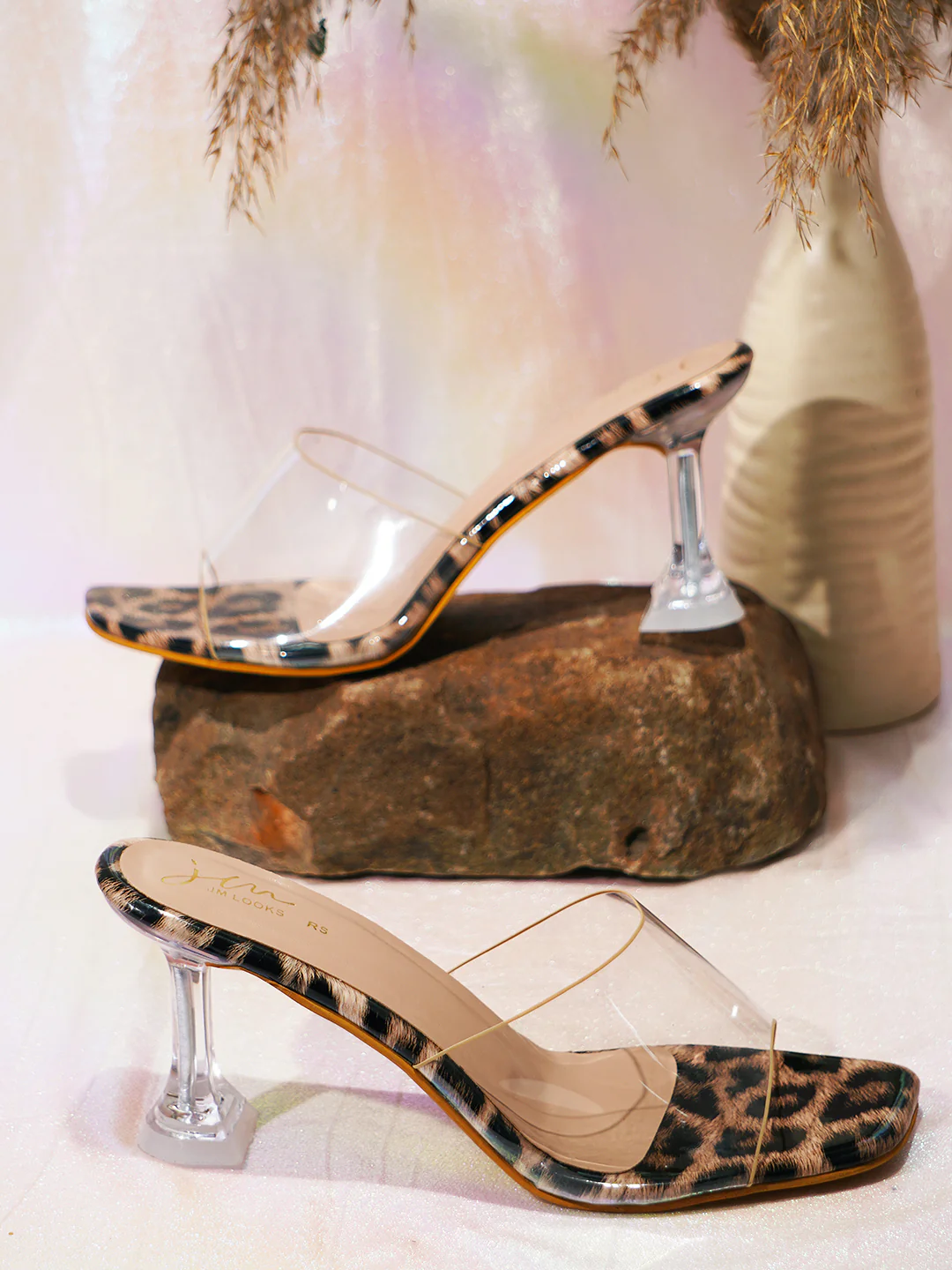 Transparent Open-Toe Kitten Heeled Sandals - Image 7