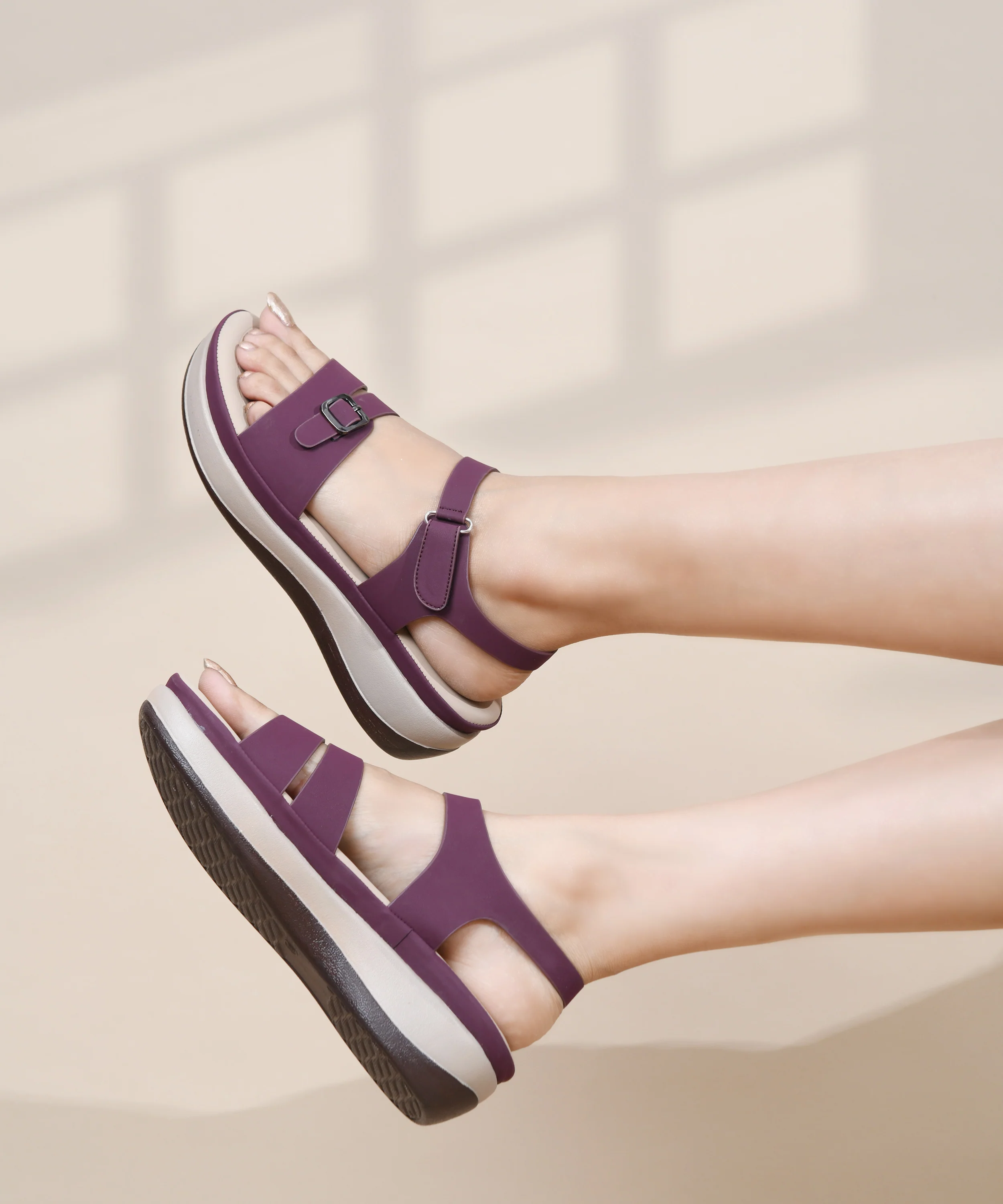JM Looks Open-Toe Sandals with Adjustable Buckle Straps - Image 15